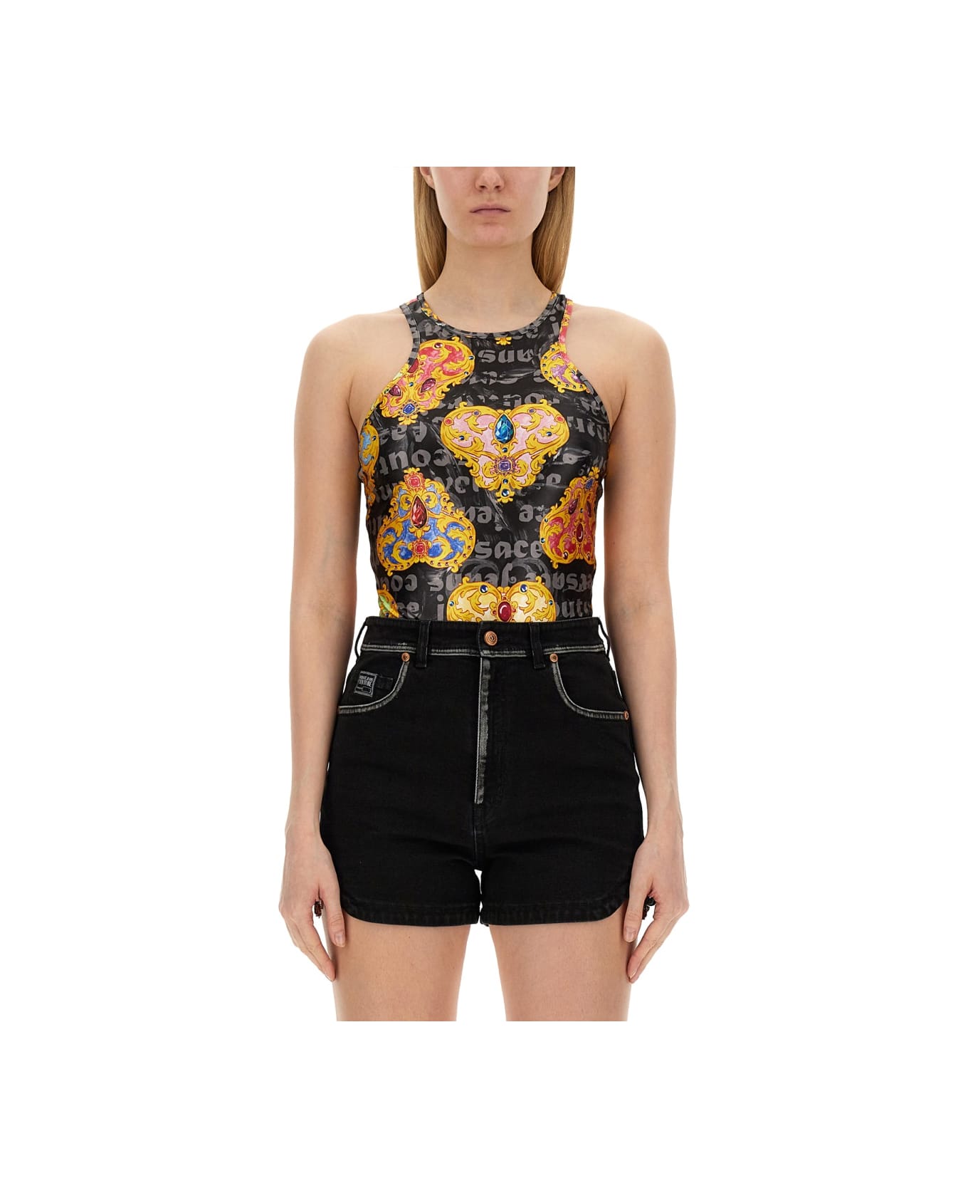 Versace Jeans Couture Top With Print - MULTICOLOUR