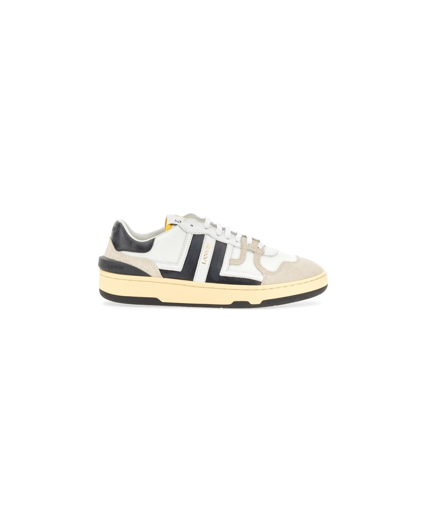 Lanvin Mesh, Suede And Nappa Leather Sneaker - WHITE スニーカー