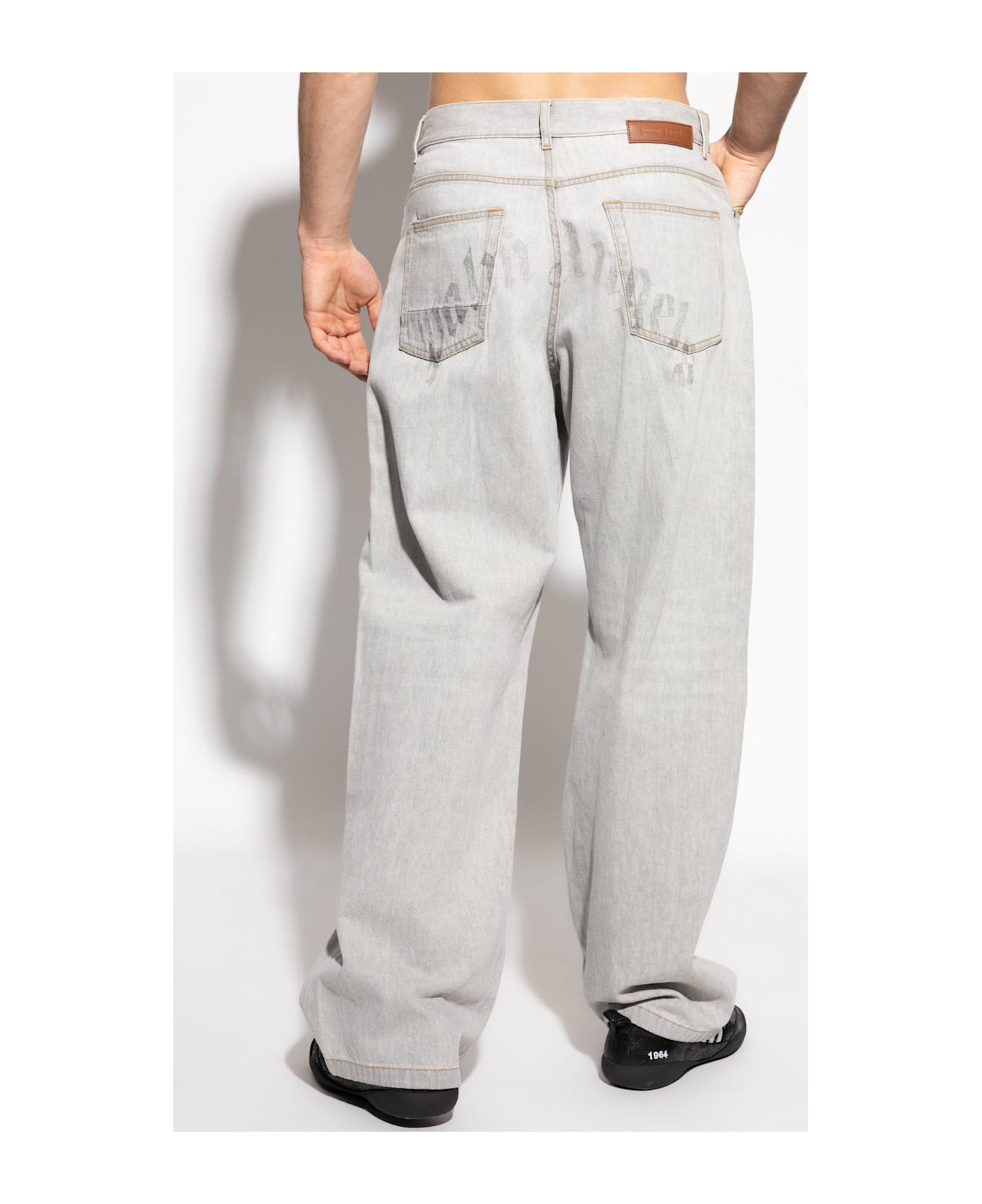 Palm Angels Jeans With Logo - GREY