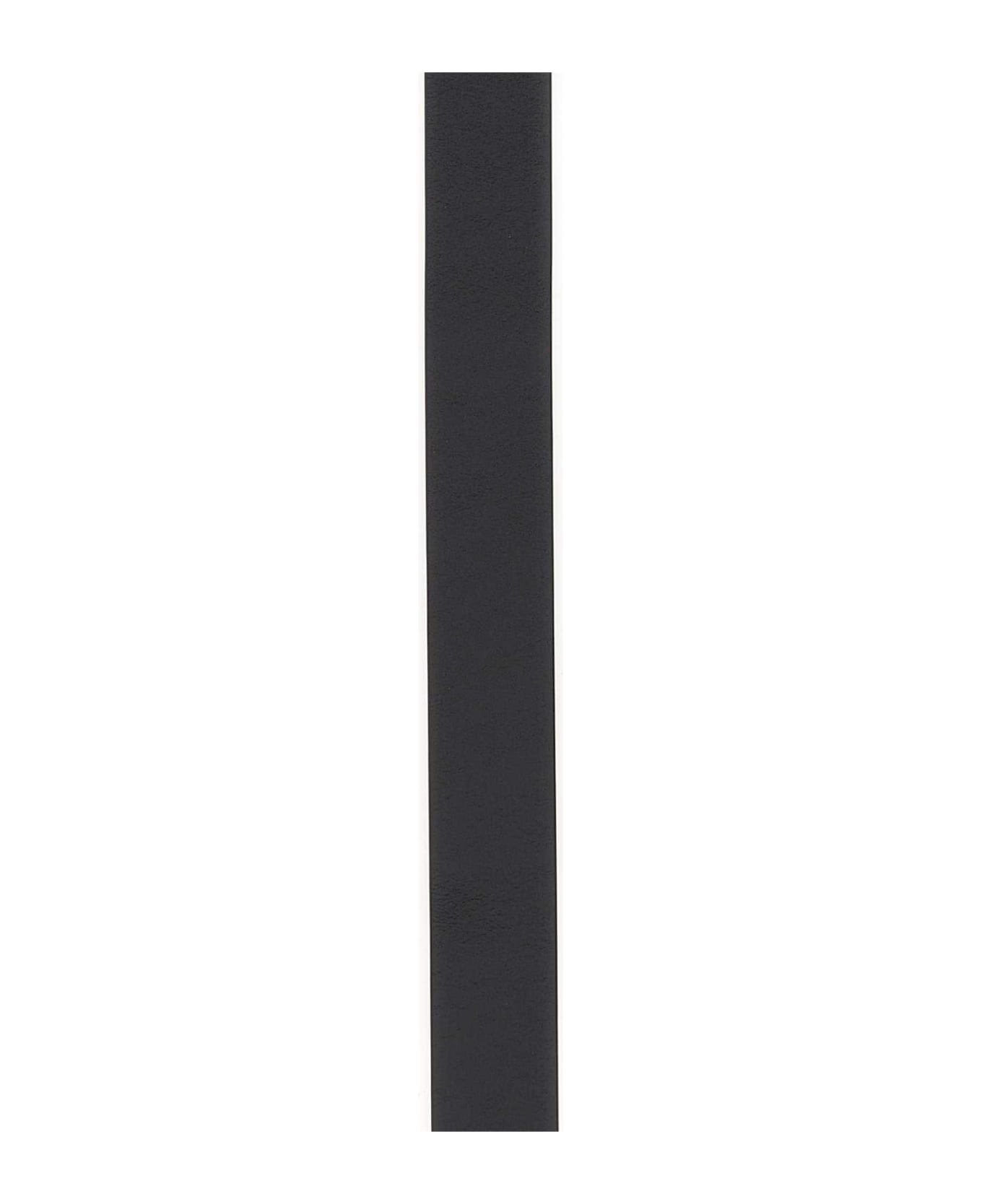 Ferragamo Black Leather Reversible Belt - NERO||FLAMERED