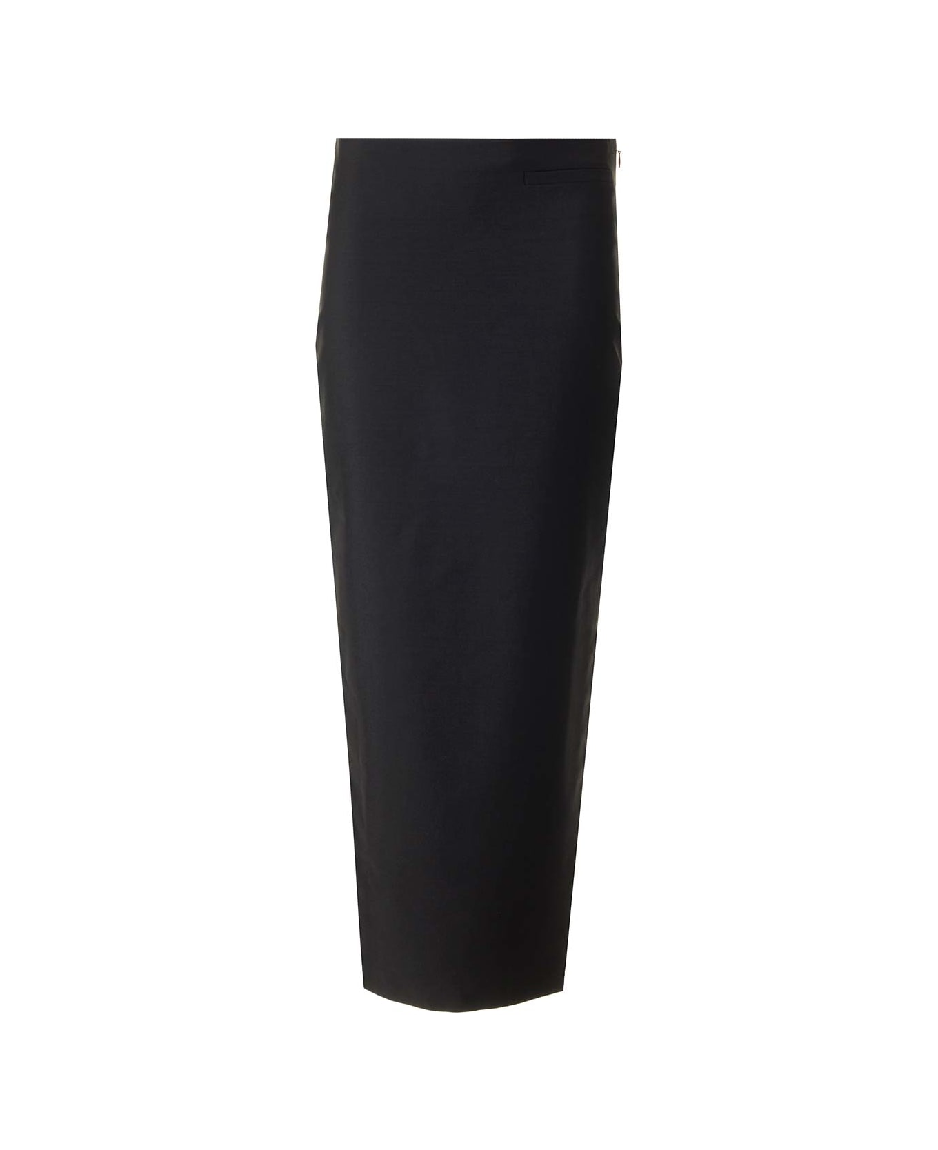 Givenchy Wool And Mohair Asymmetric Skirt - Black