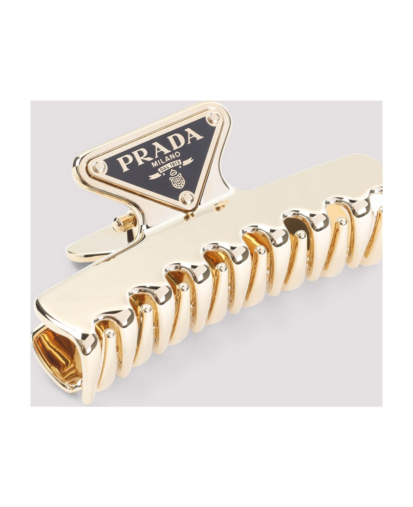 Prada Metal Hair Clip - Oro