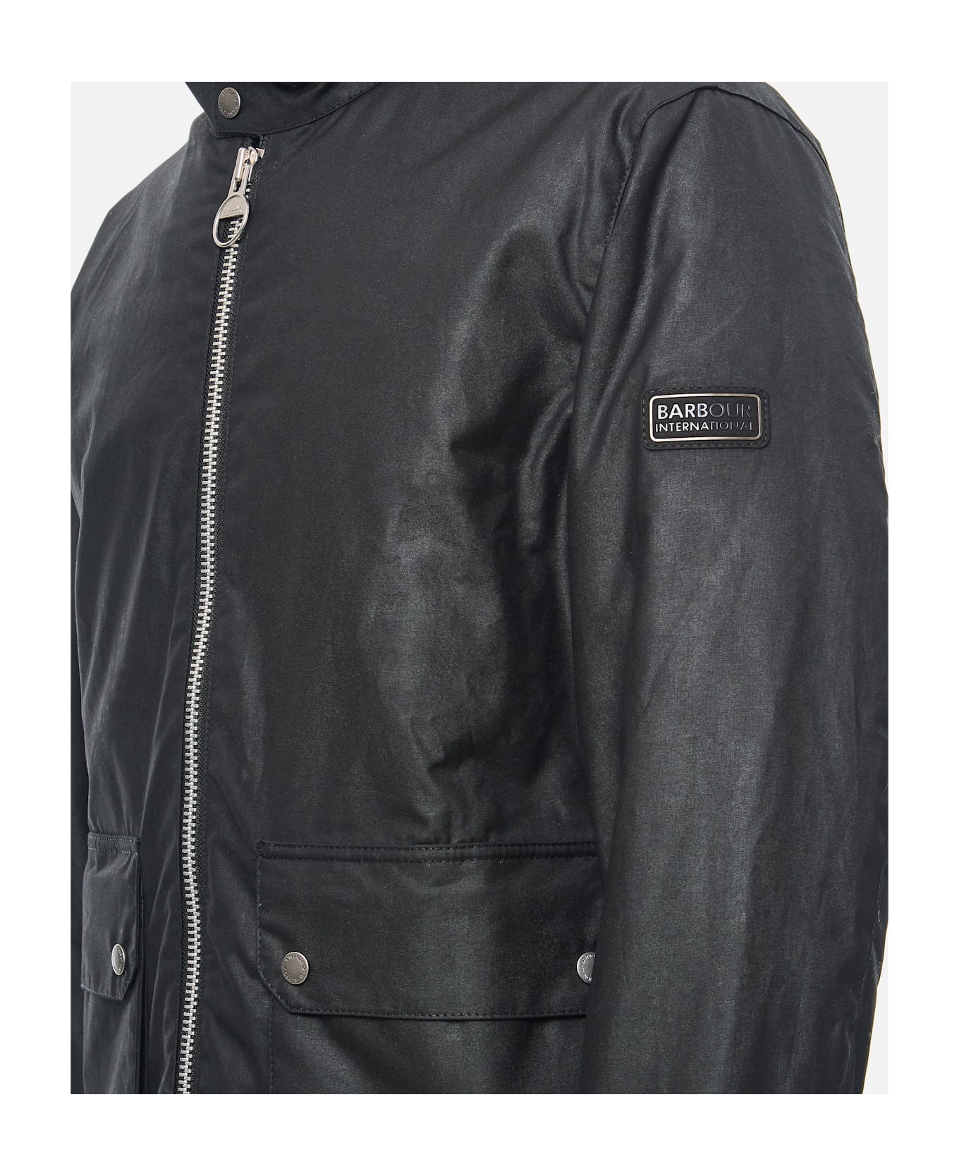 Barbour Lutlaw Harrington Wax Jacket - Black