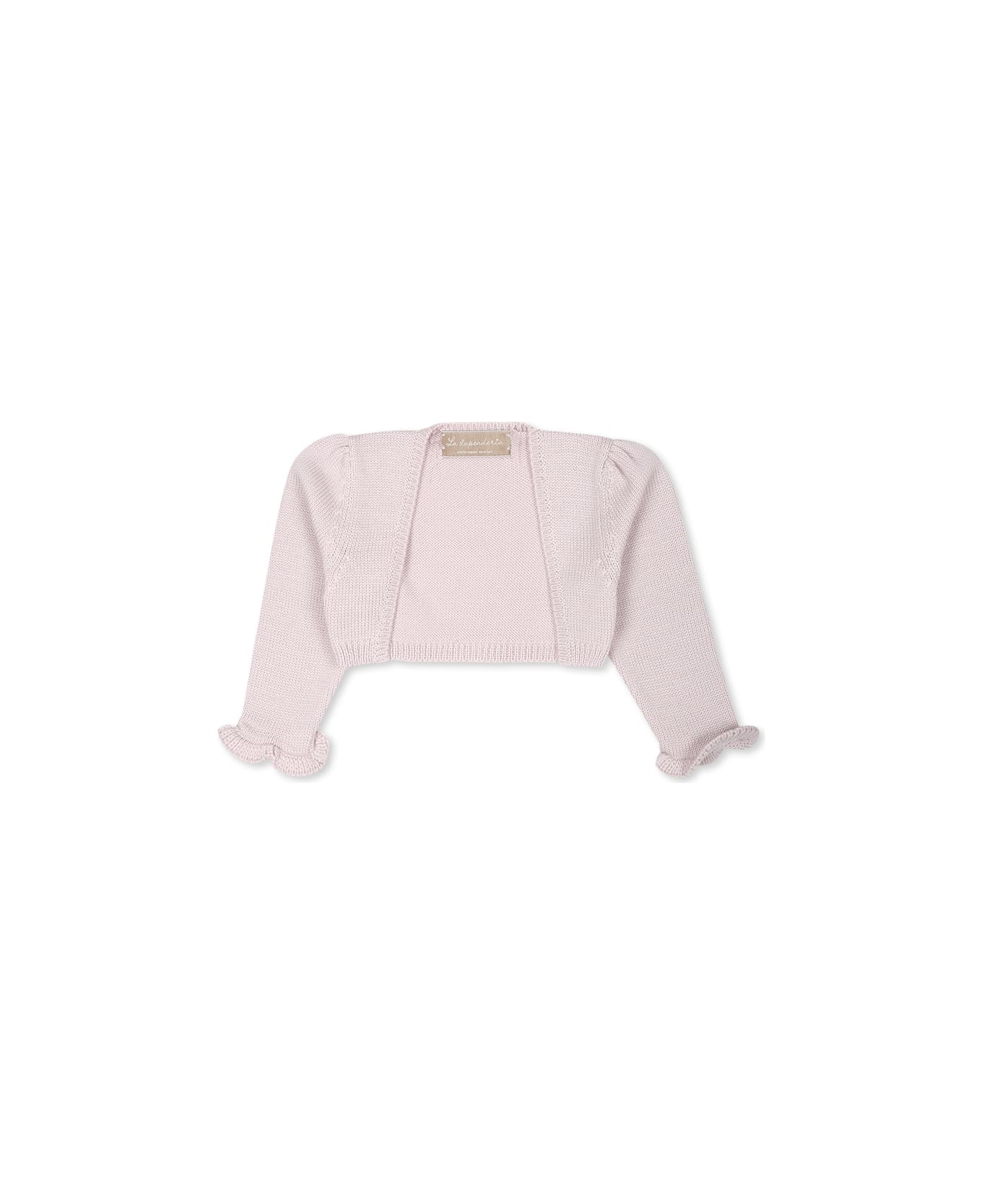 La stupenderia Pink Shrug For Baby Girl - Pink