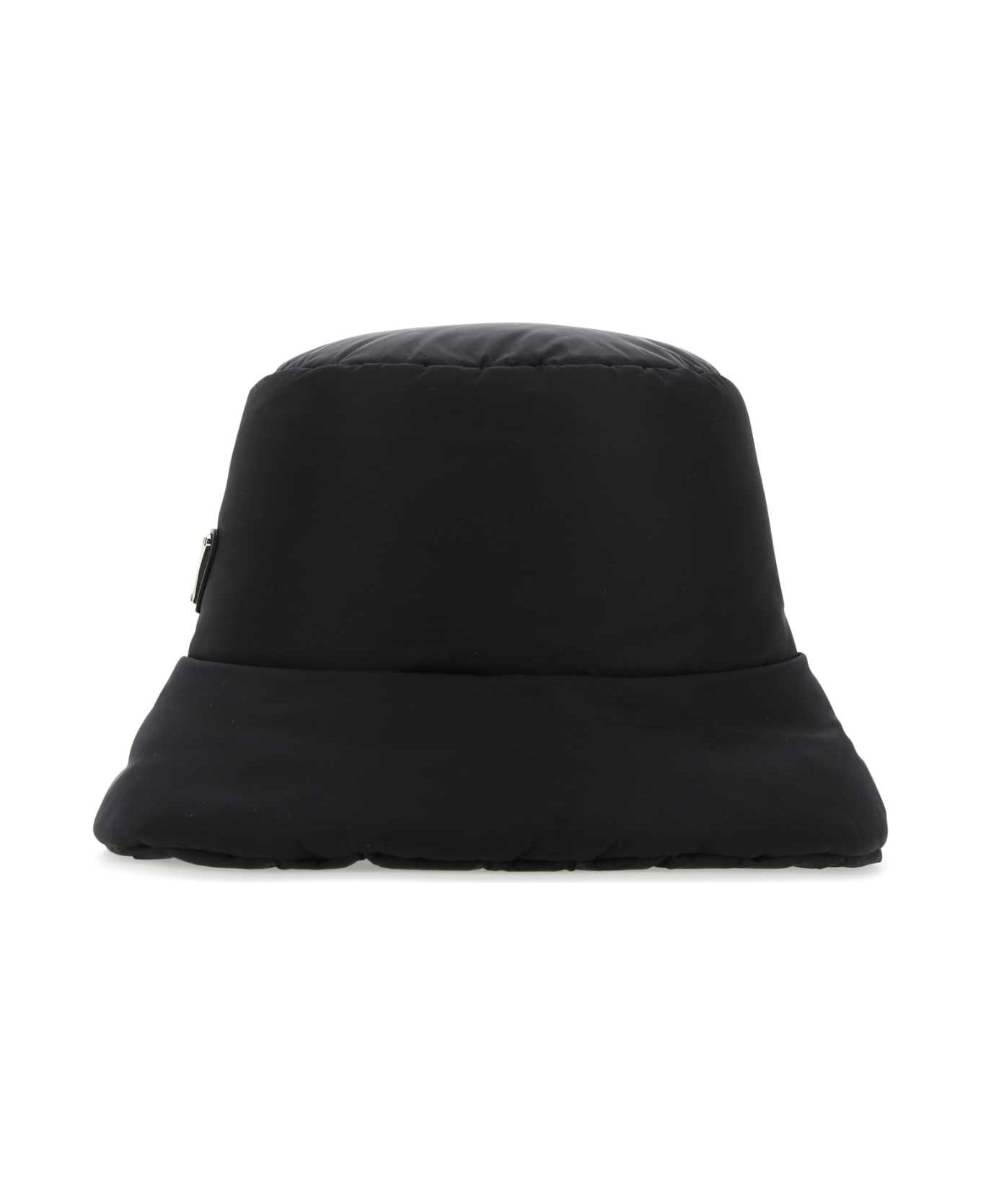 Prada Black Re-nylon Hat - F0002 帽子