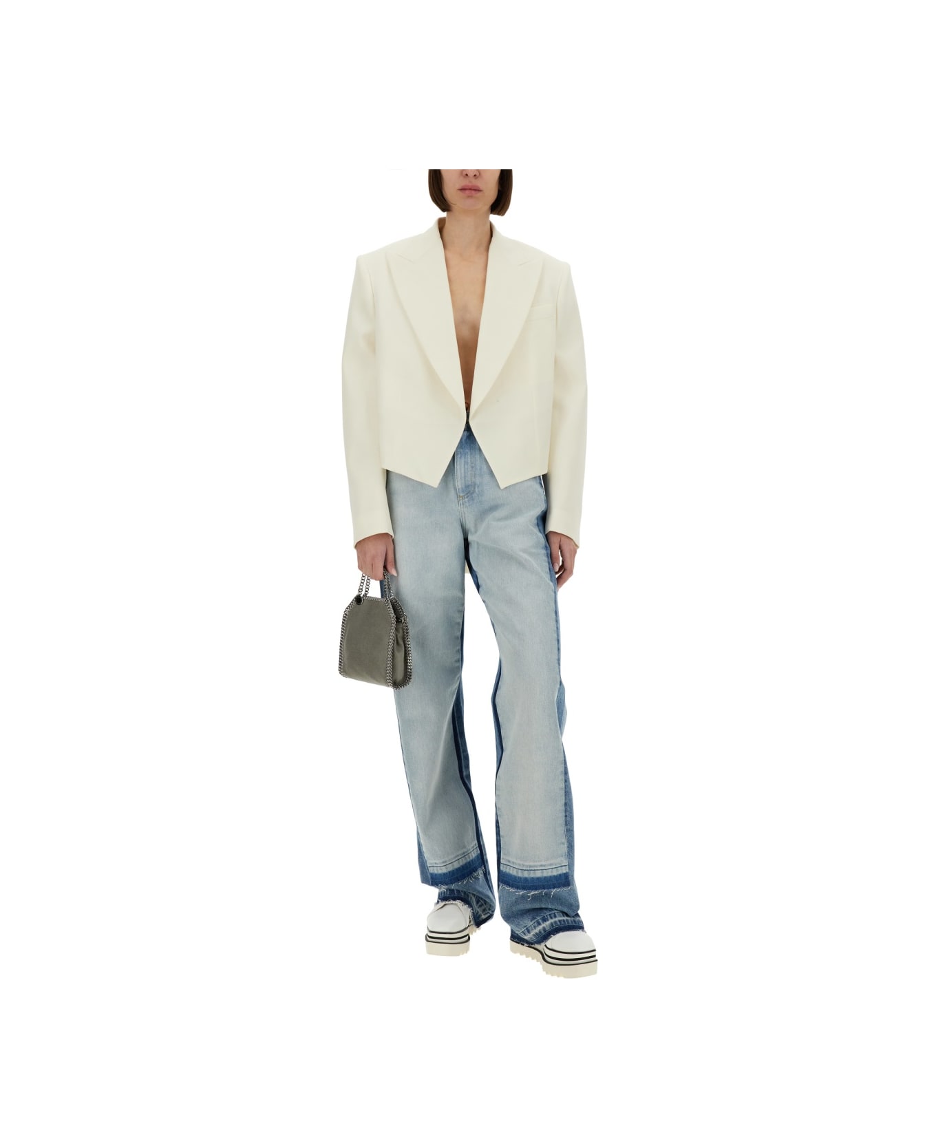 Stella McCartney "cropped" Blazer - WHITE