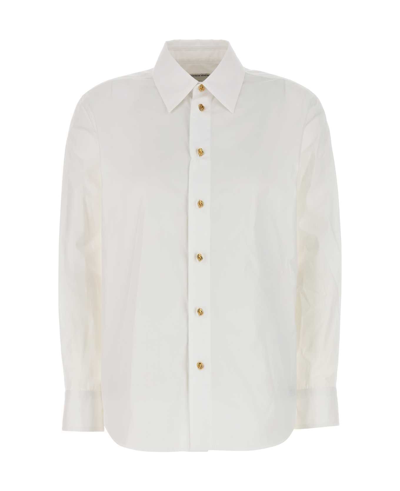 Bottega Veneta White Poplin Shirt - WHITE
