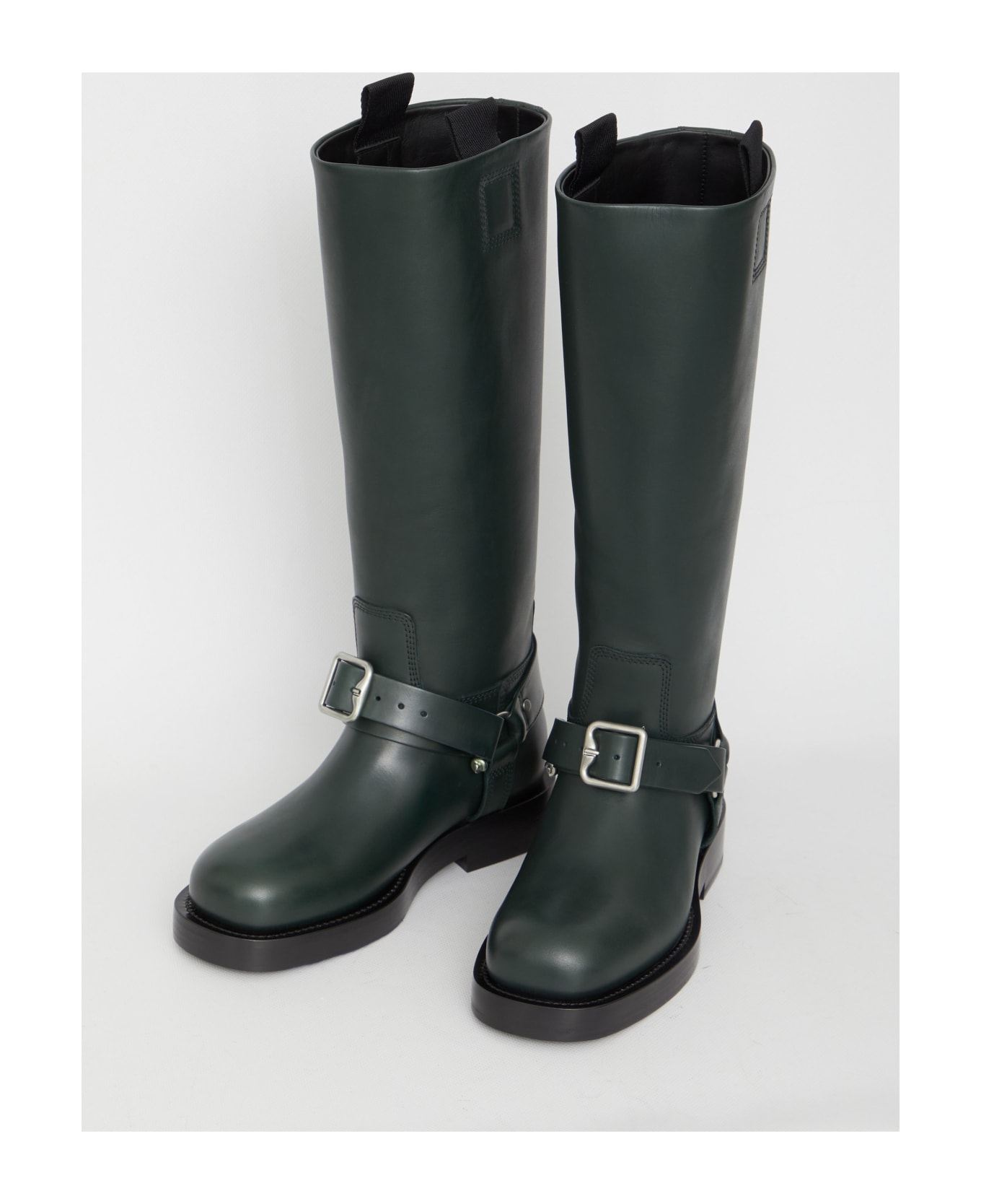 Burberry Saddle High Boots - GREEN