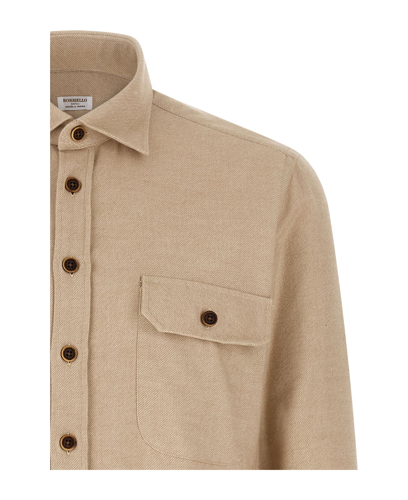 Borriello Napoli Flannel Shirt - Beige