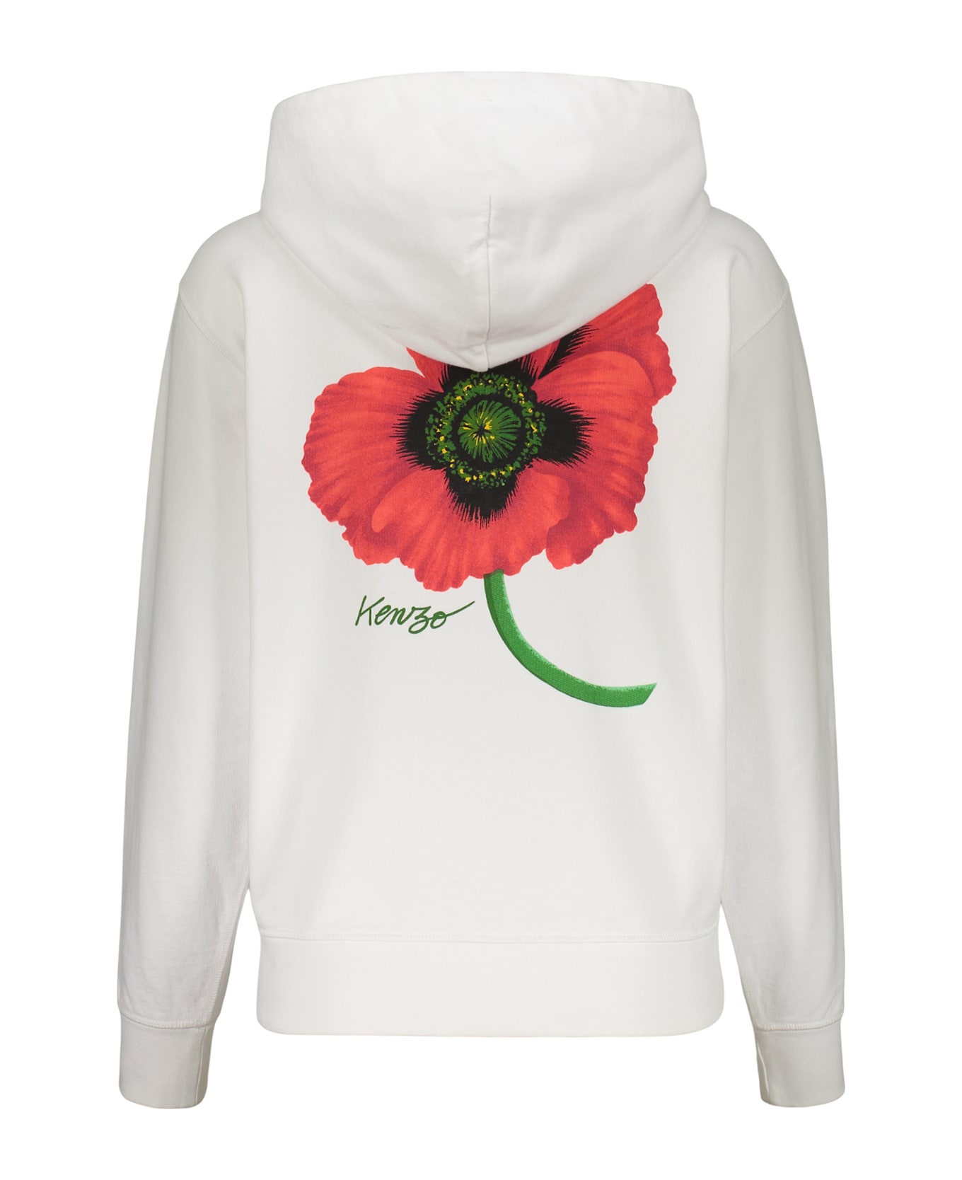 Kenzo Cotton Full-zip Sweatshirt - White