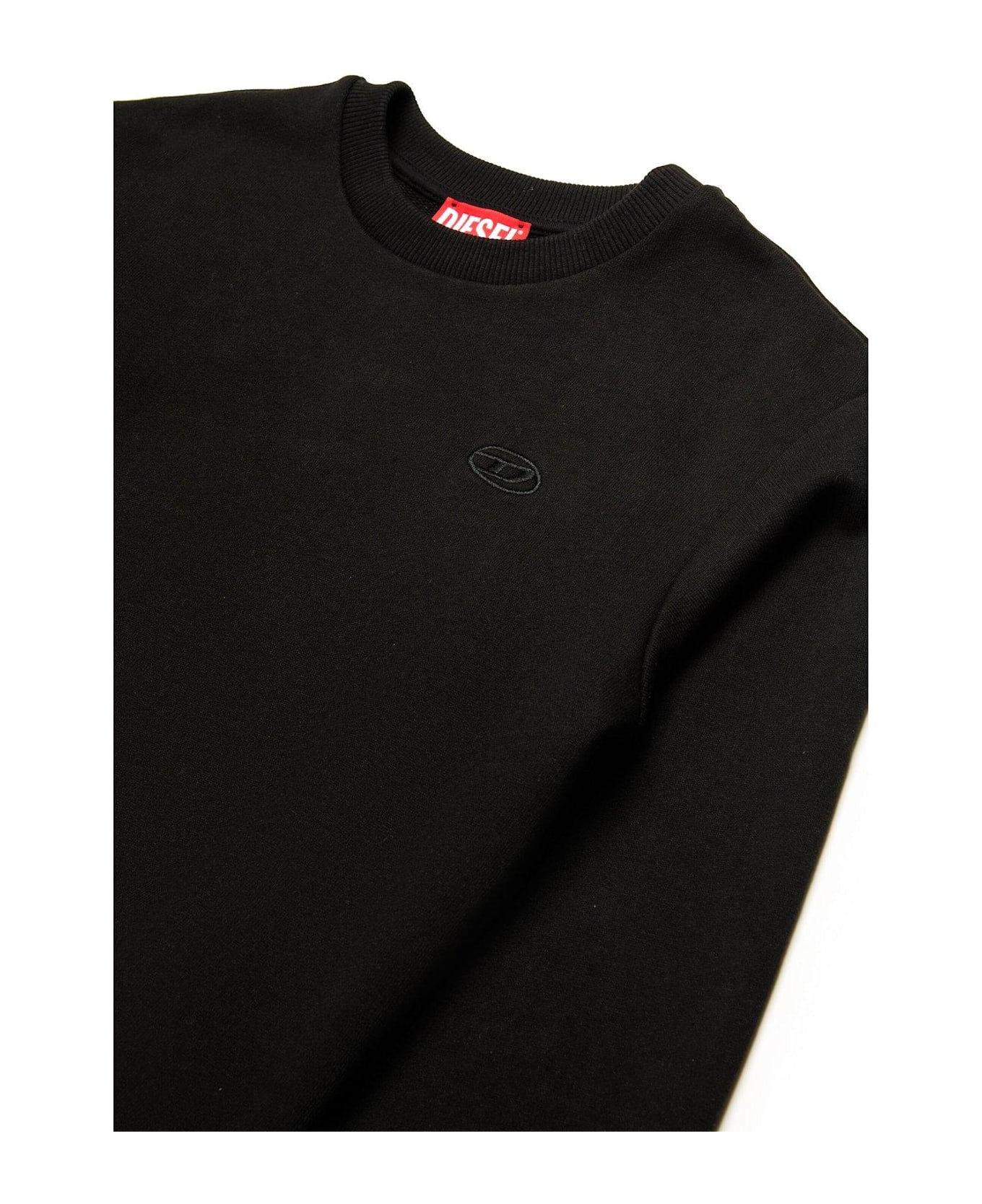 Diesel Oval-d Logo Embroidered Oversized Sweatshirt - Black