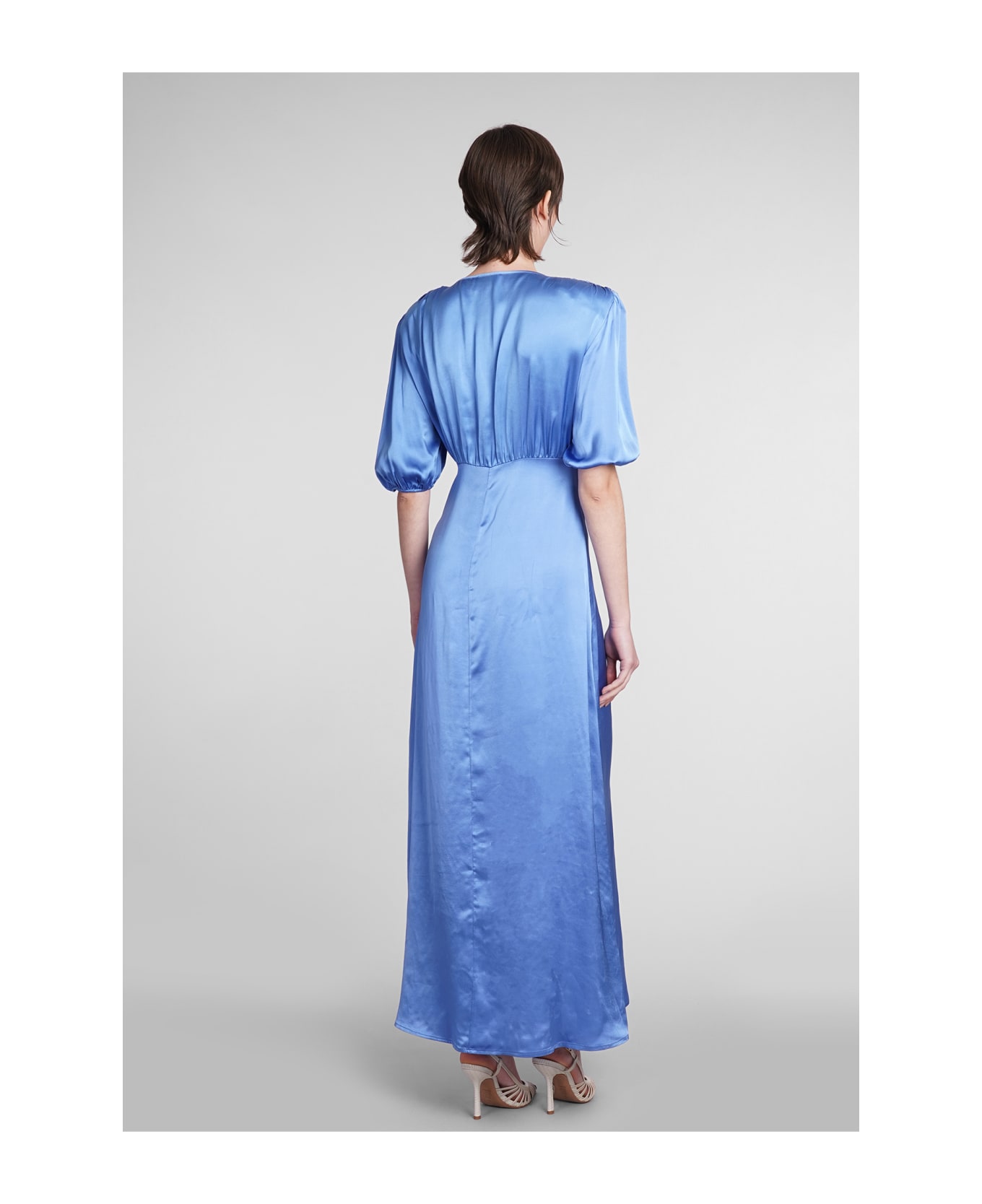MVP Wardrobe Grand Ribaud Chemisi Dress In Blue Viscose - blue ワンピース＆ドレス