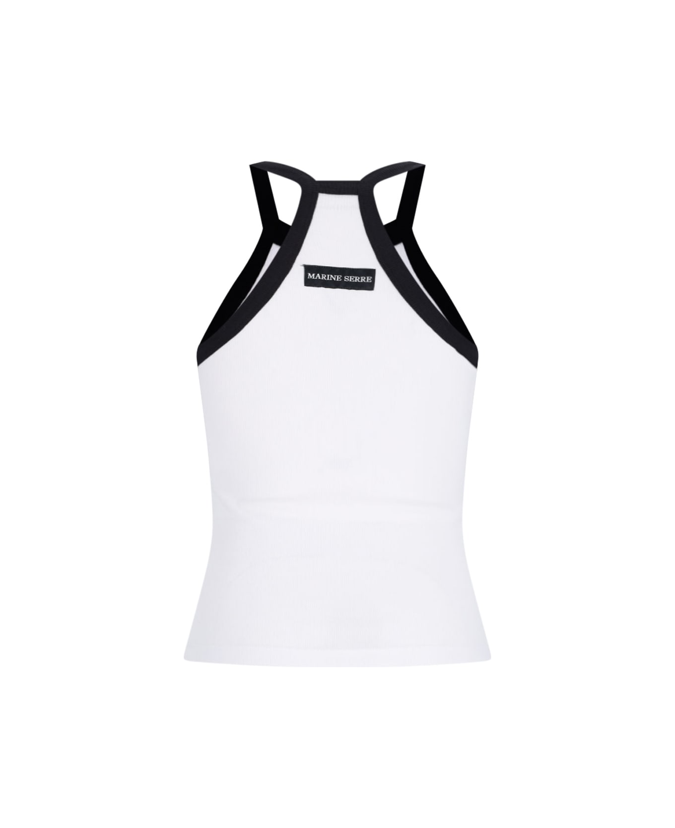 Marine Serre Tank Top Logo - White