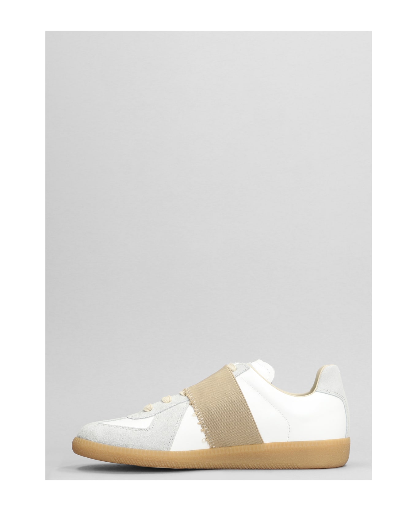 Maison Margiela Replica Sneakers In White Suede And Leather - white スニーカー