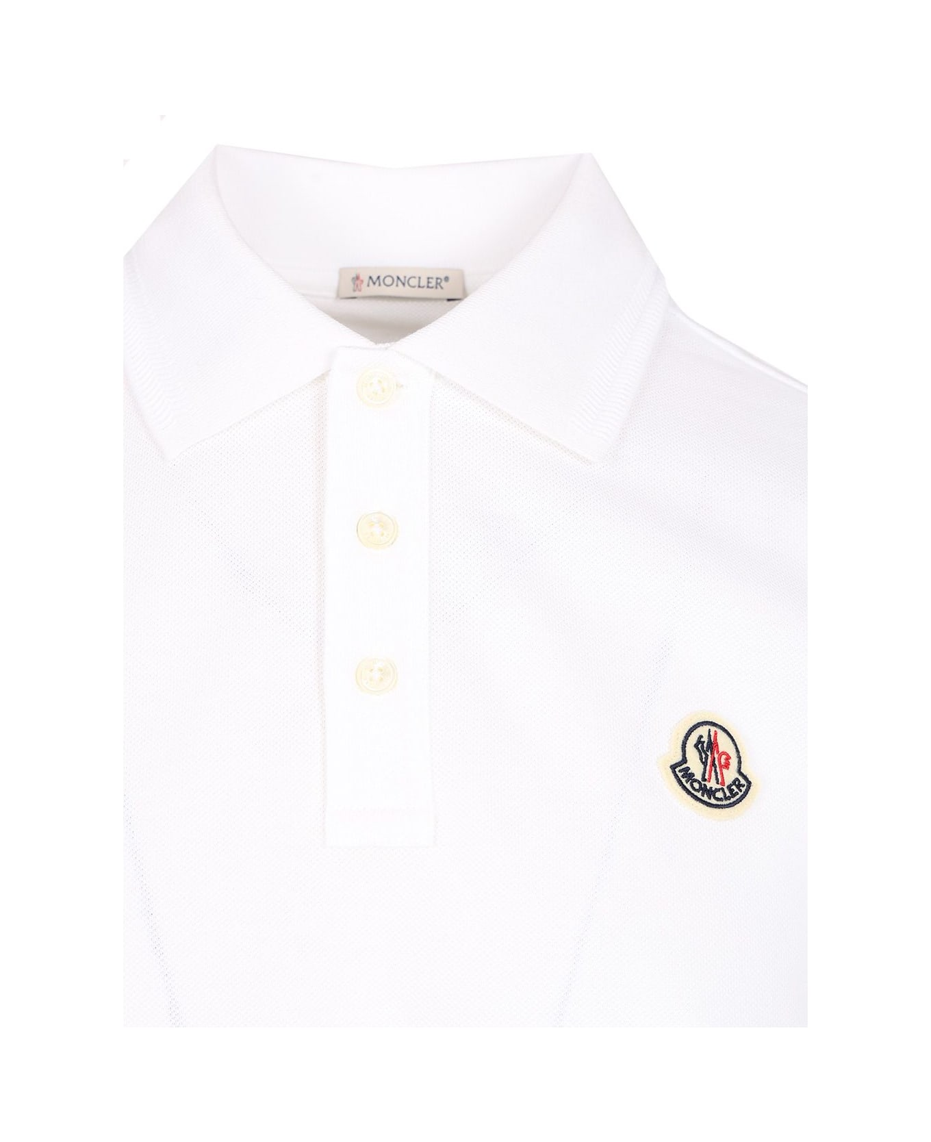 Moncler Piquet Polo - WHITE
