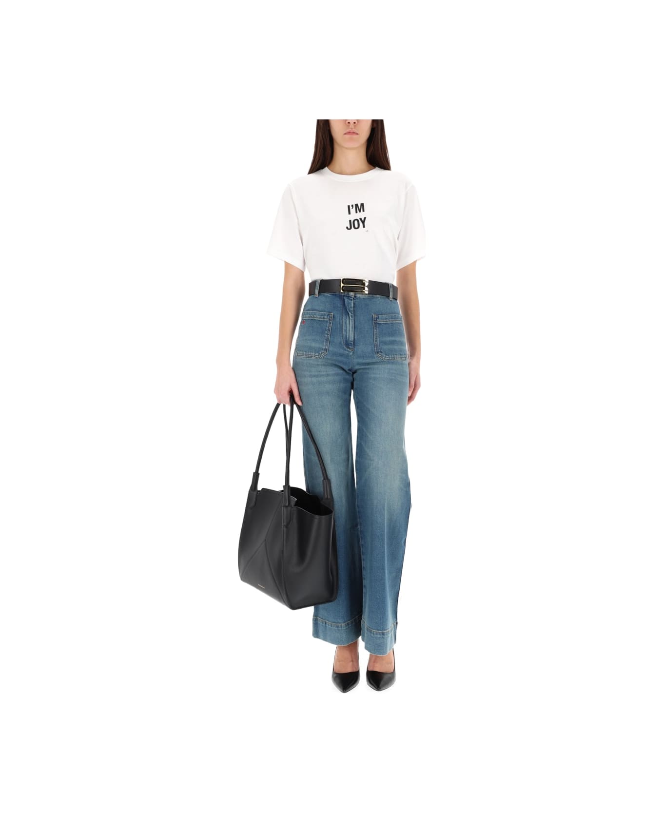 Victoria Beckham Slogan T-shirt - WHITE