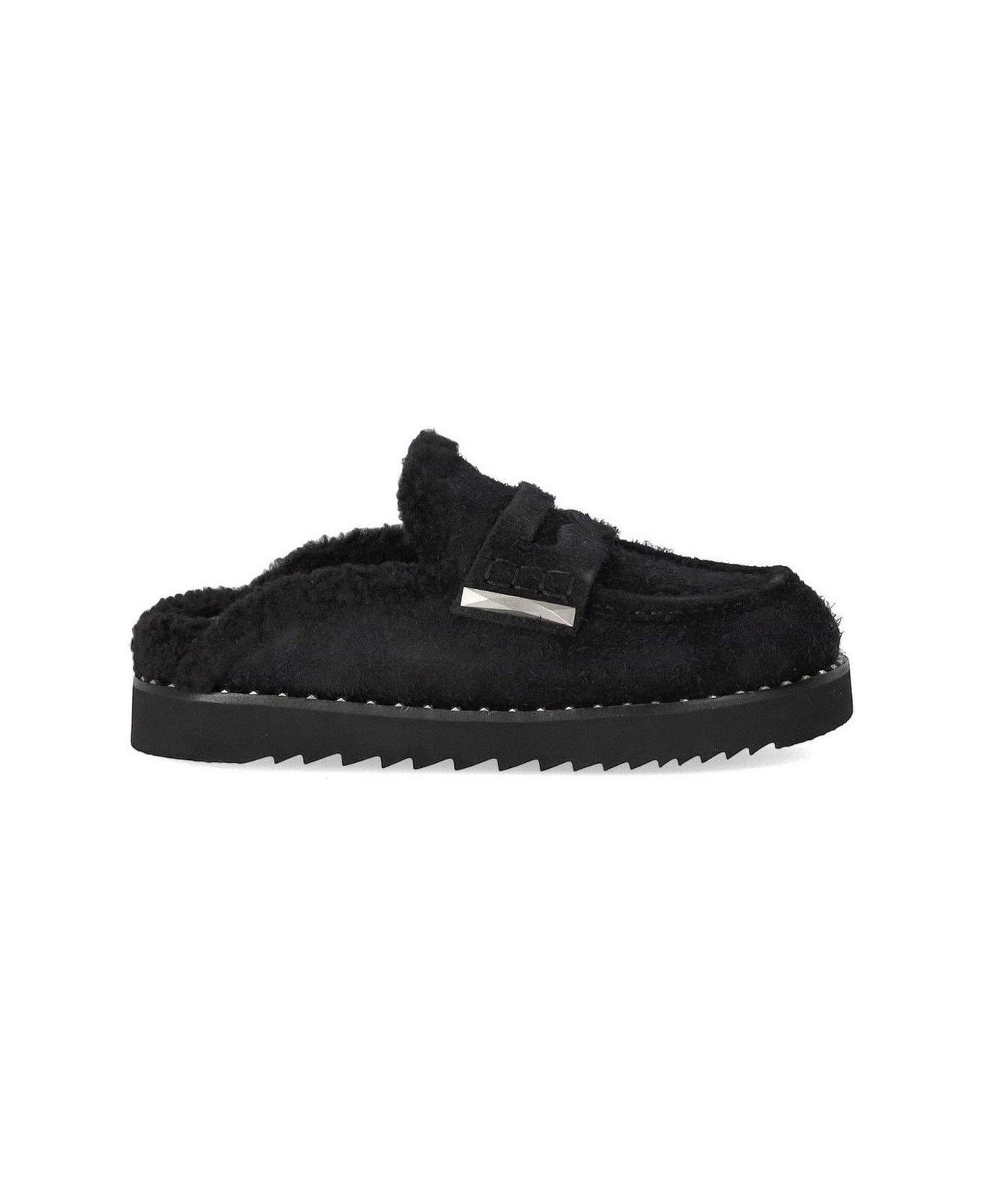 Ash Genda Textured Slippers - Black