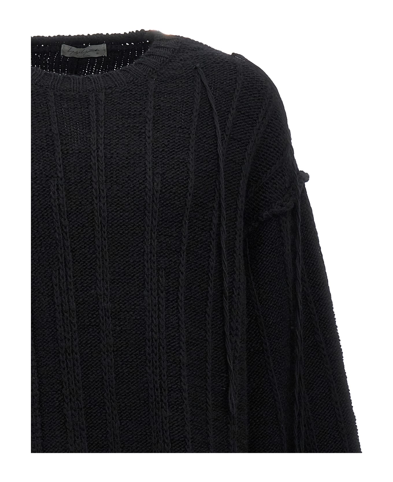 Yohji Yamamoto 'string Switching' Sweater - Black  