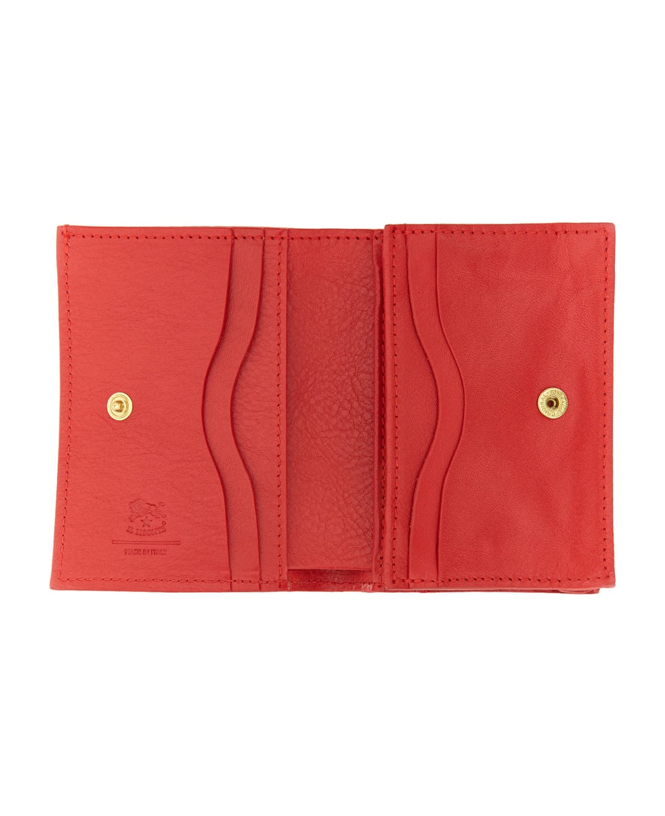Il Bisonte Small Leather Wallet - ROSSO