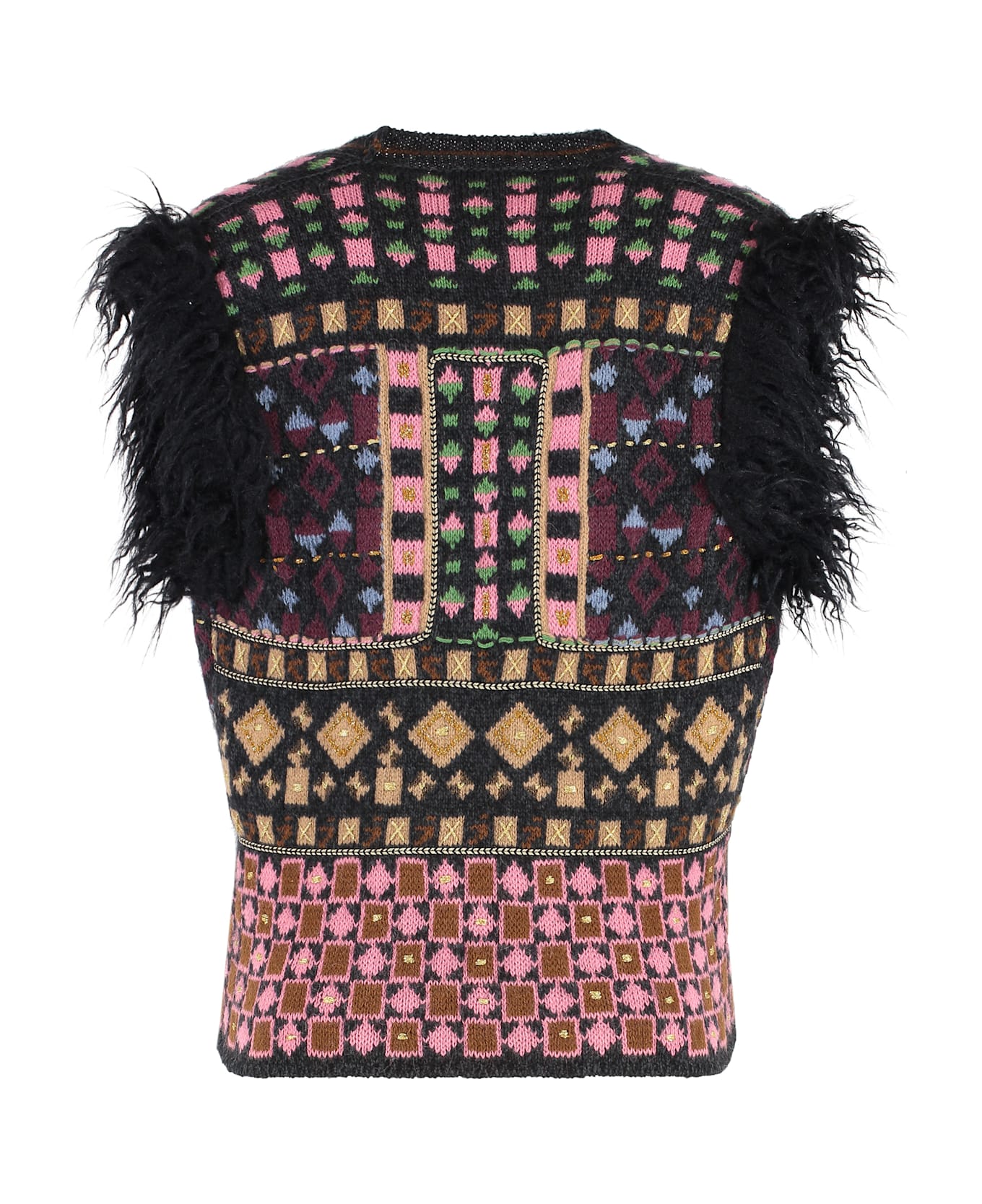 Etro Wool Blend Waist Coat - Multicolor