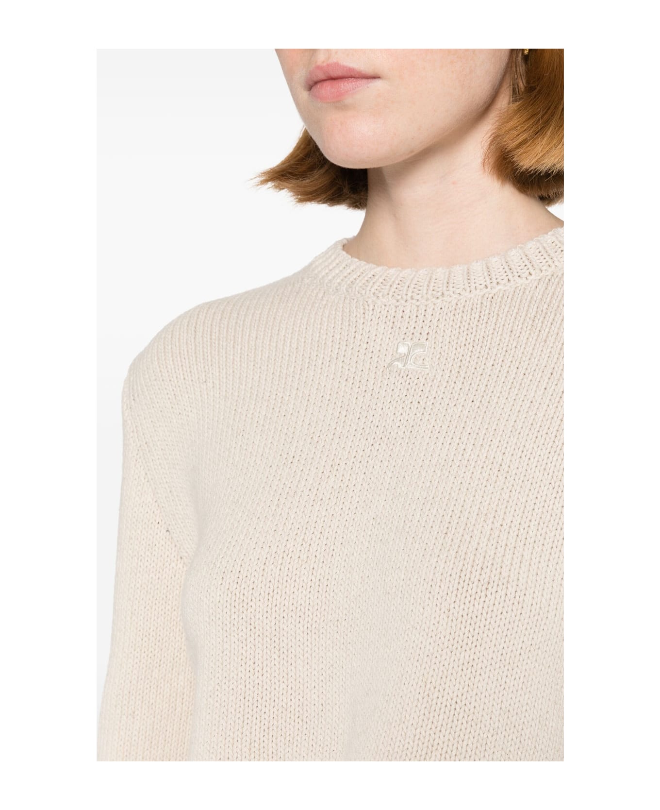 Courrèges Maglia Cropped - Oat Meal