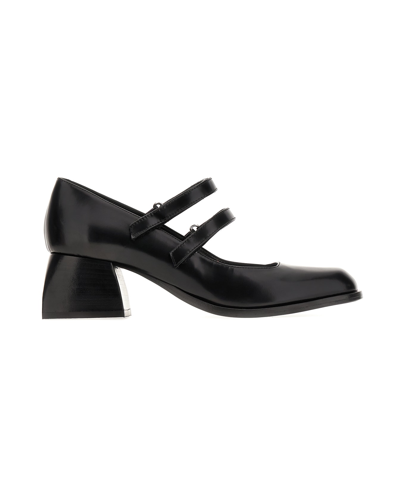 Nodaleto Black Leather Bulla Bacara Pumps - BLACK GLASSED