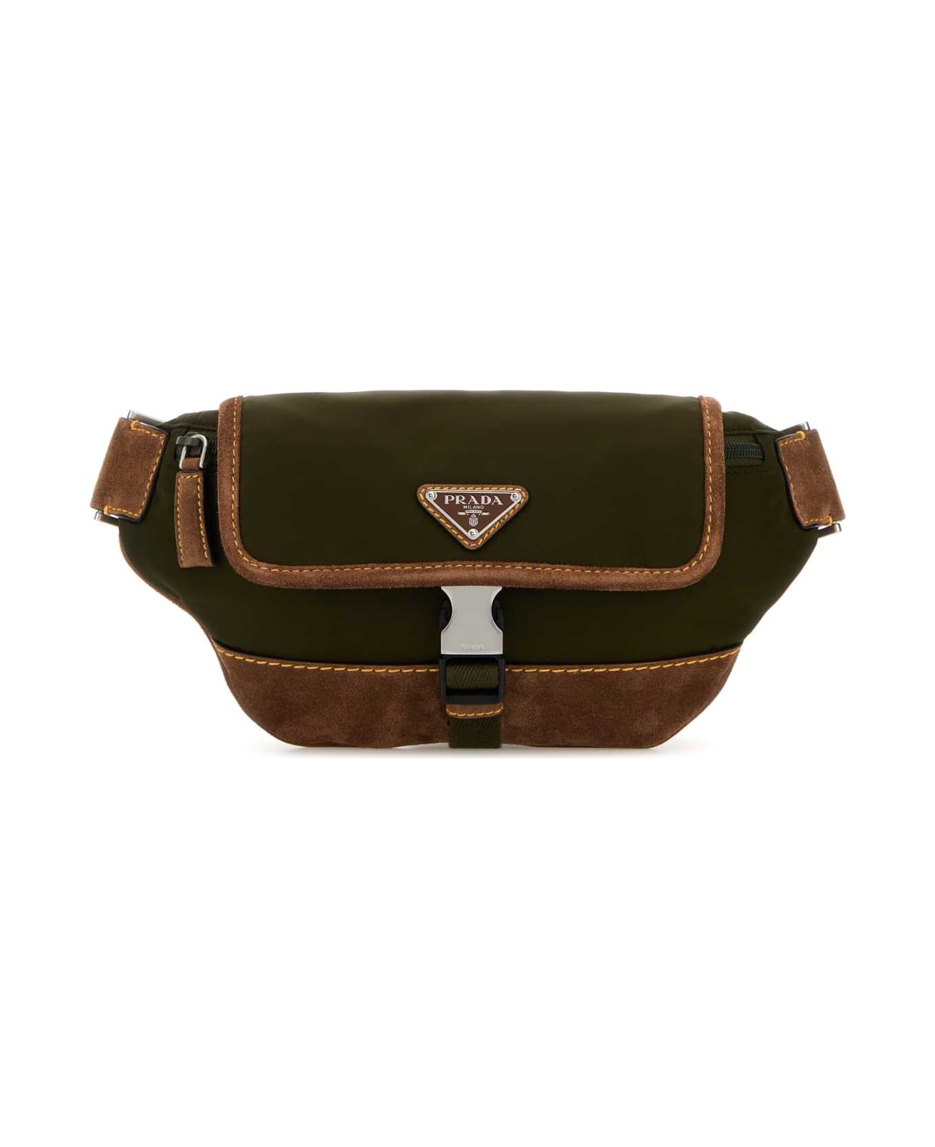 Prada Two-tone Re-nylon And Suede Belt Bag - MUSCHIOCACAO