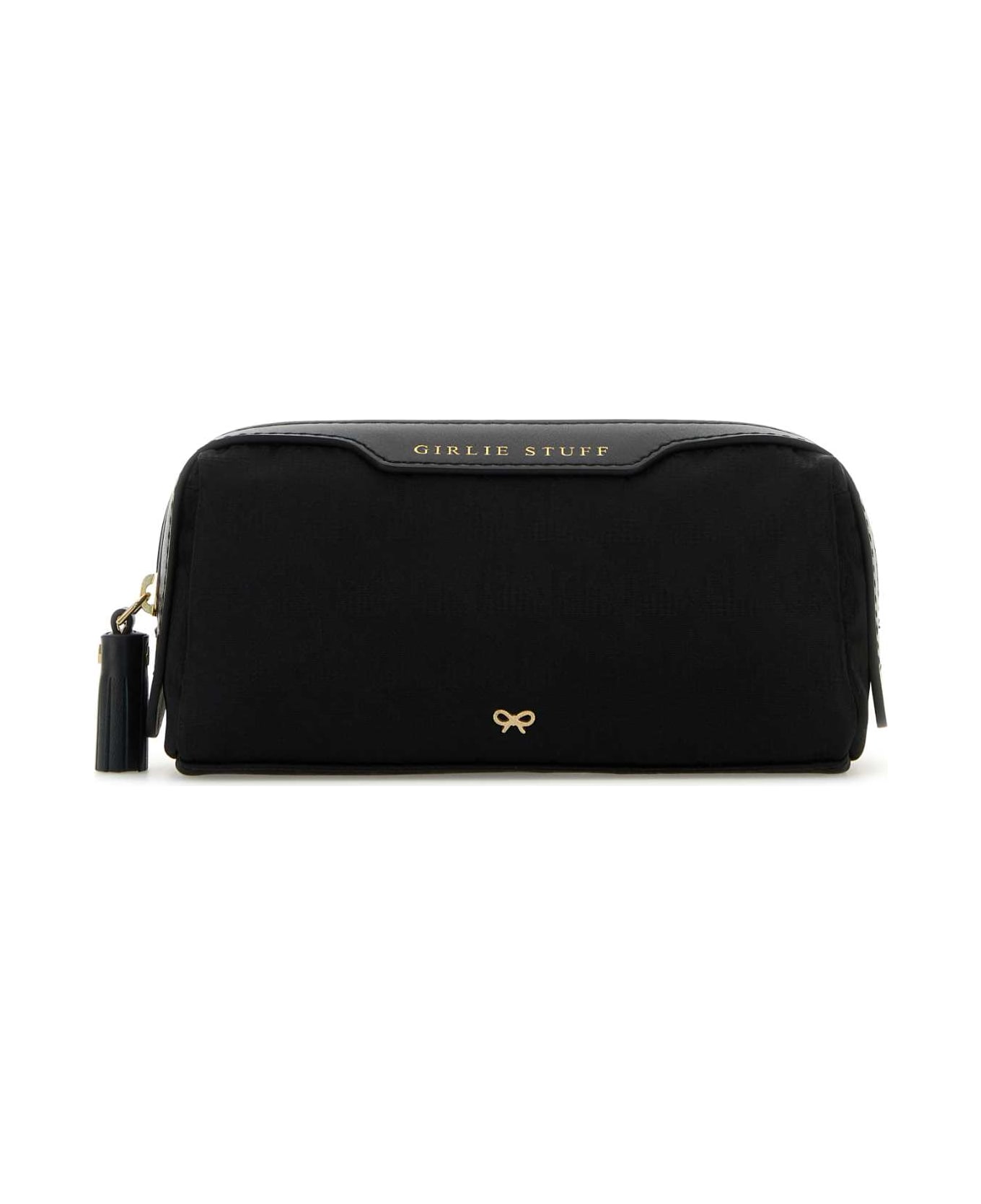 Anya Hindmarch Black Fabric Beauty Case - BLACK