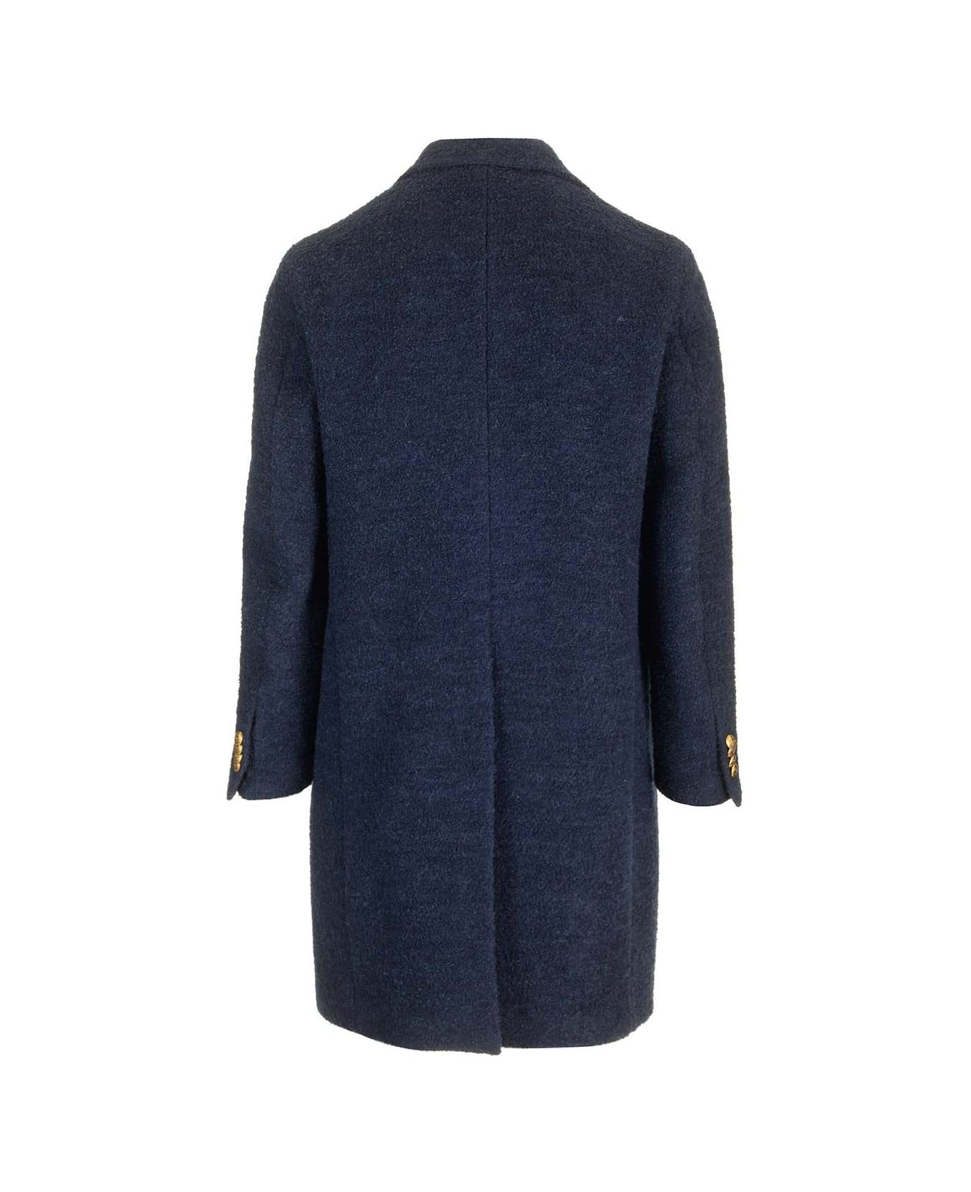 Gabriele Pasini Double-breasted Coat In Boucle - Blue