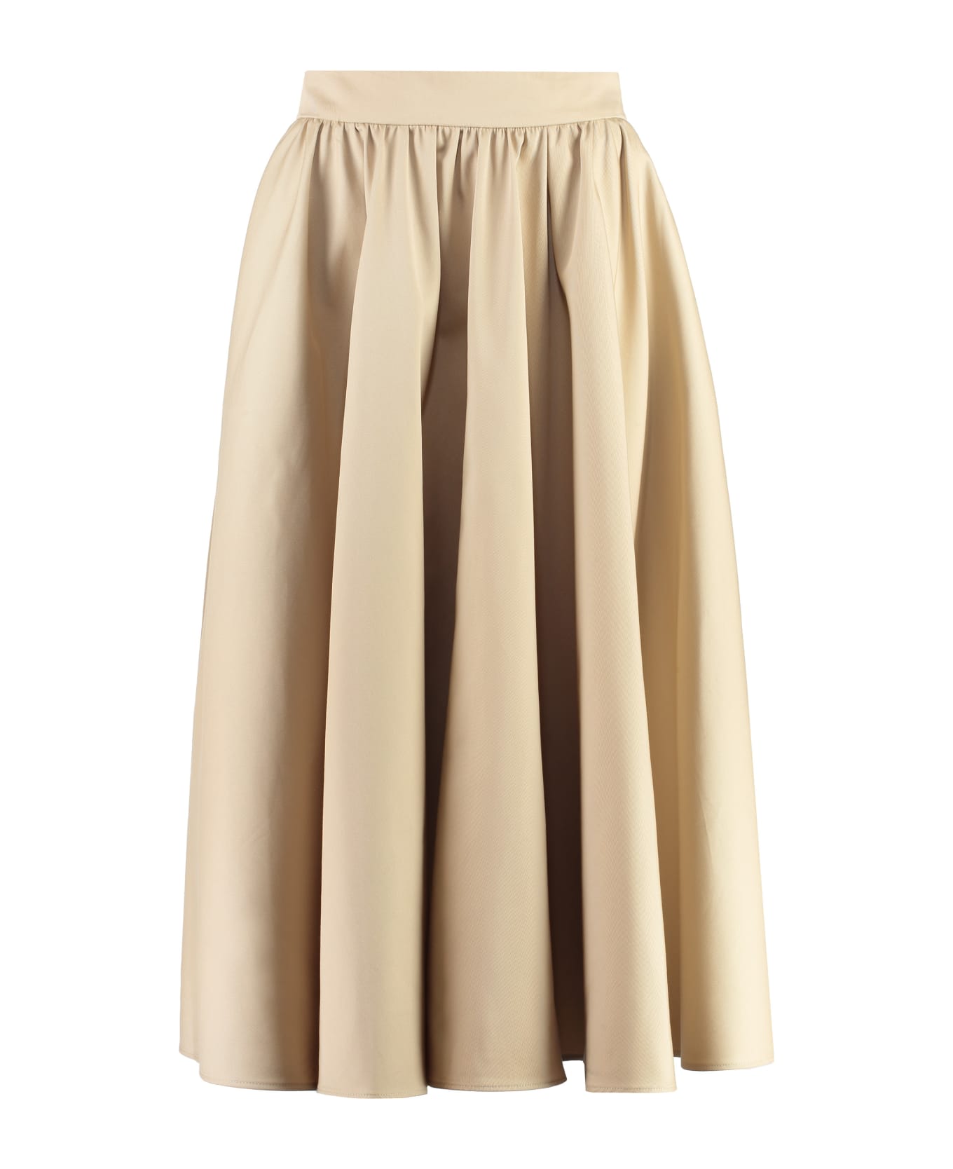 Patou Cotton Midi Skirt - Beige
