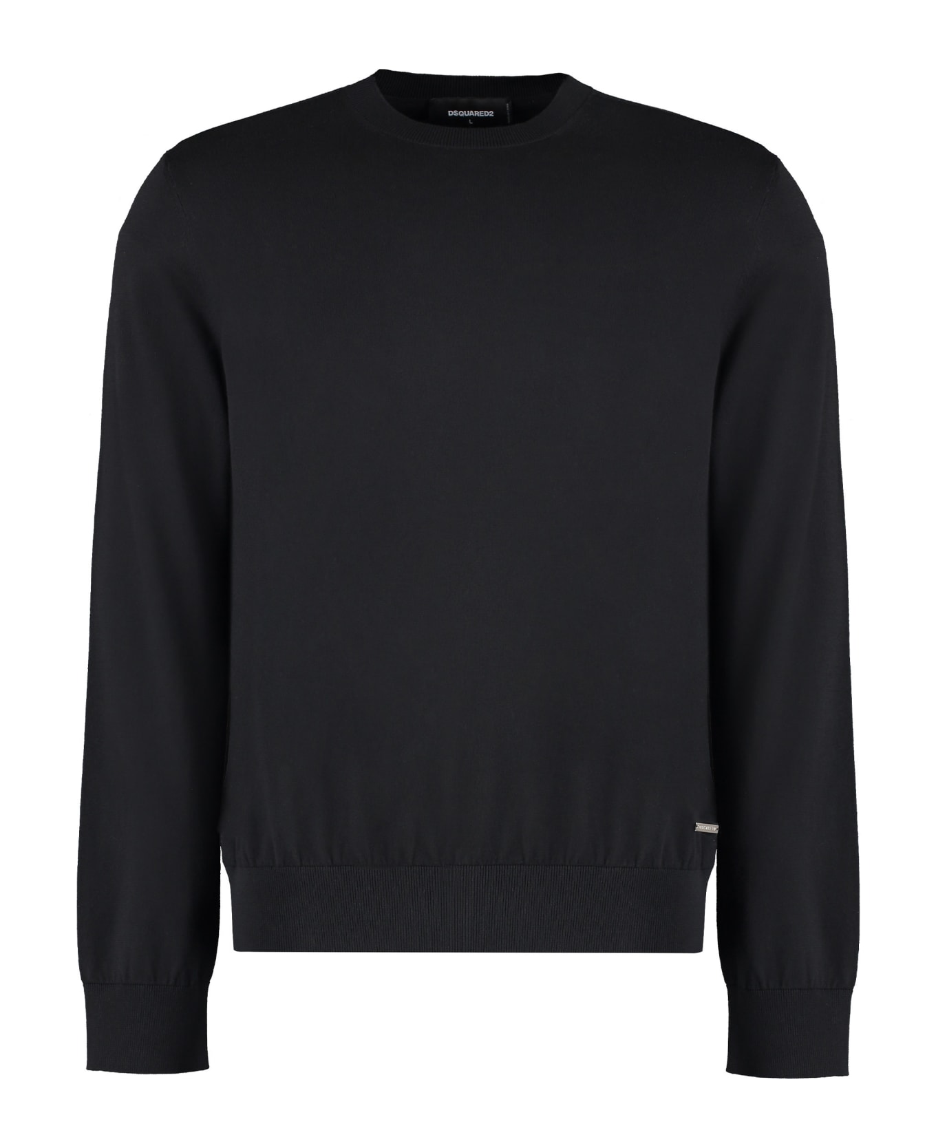 Dsquared2 Cotton Crew-neck Sweater - black ニットウェア