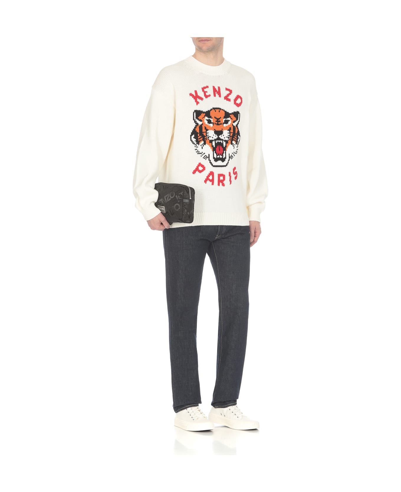 Kenzo 'lucky Tiger' Sweater - Ivory