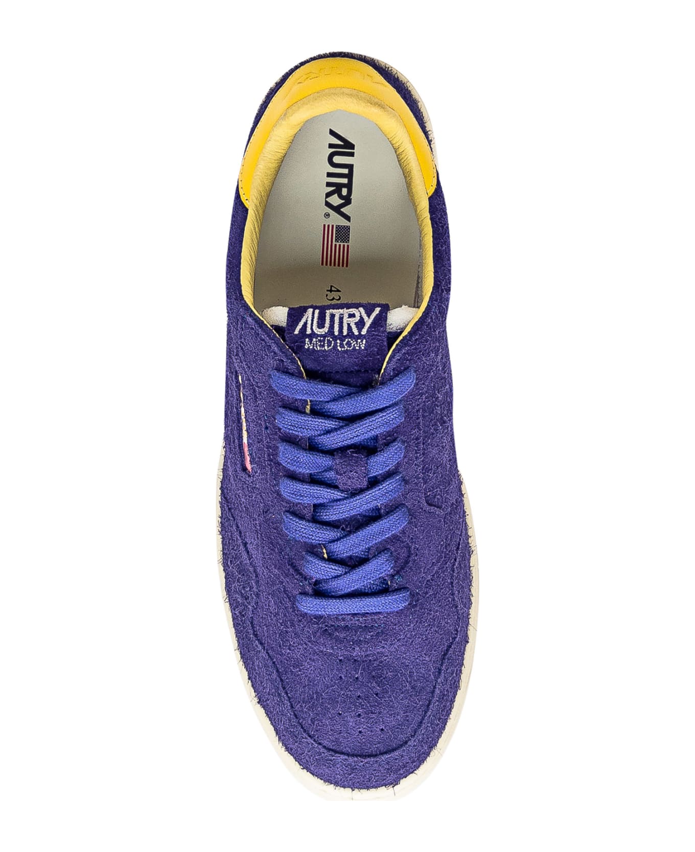 Autry Flat Low Medalist Sneaker - SUEDE/LEAT LANZULI/DNDLN