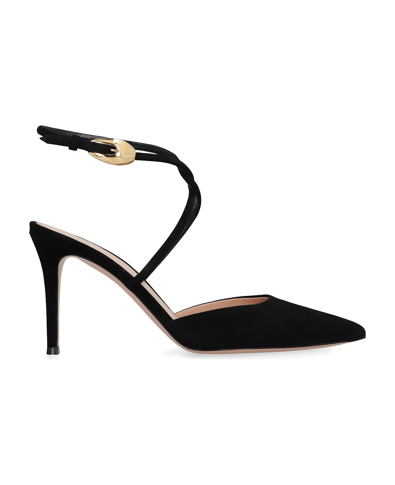 Gianvito Rossi Suede Slingback Pumps - black