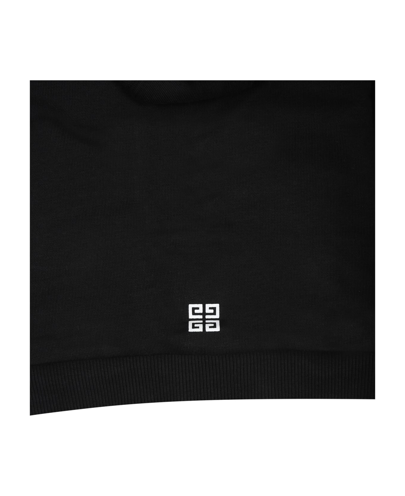Givenchy Black Sweatshirt For Baby Boy With Logo - Black ニットウェア＆スウェットシャツ