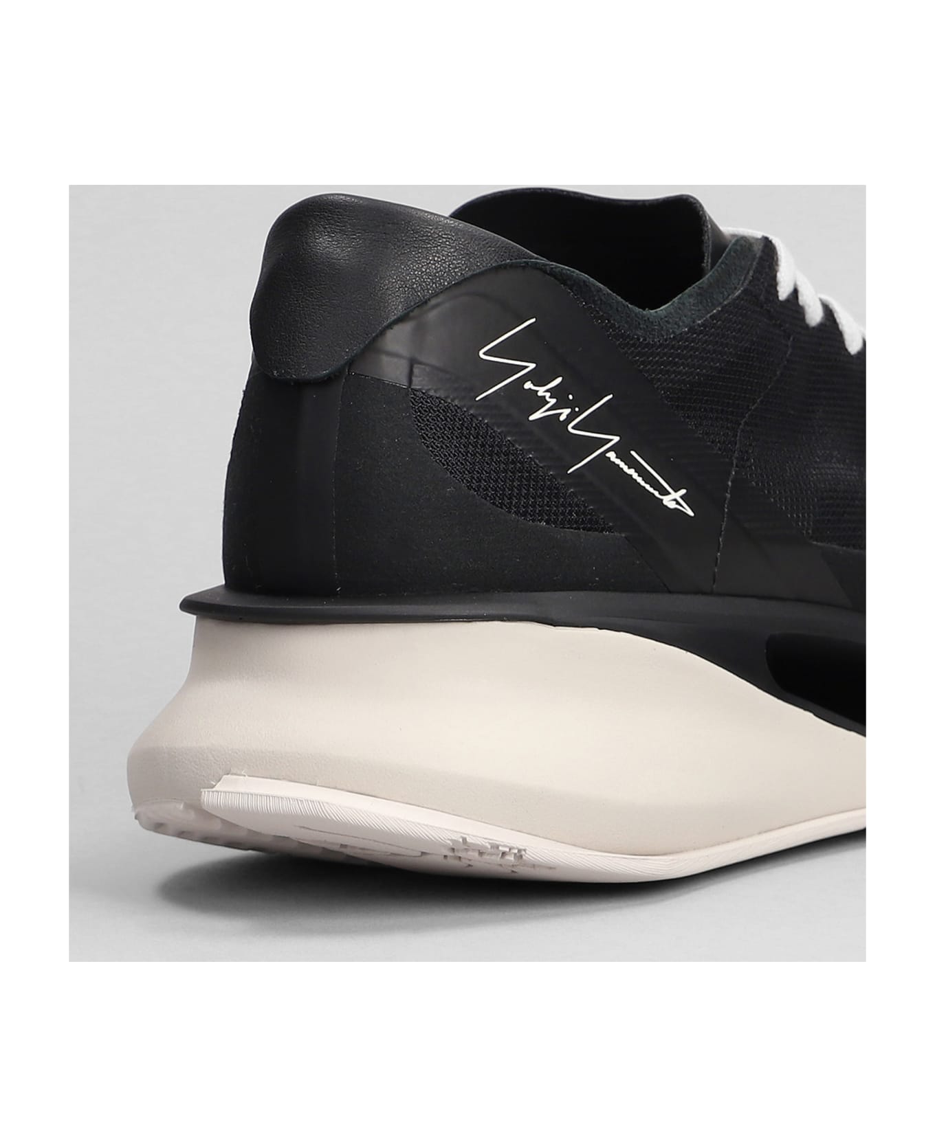 Y-3 S Gendo Run Sneakers In Black Suede And Fabric - Nero