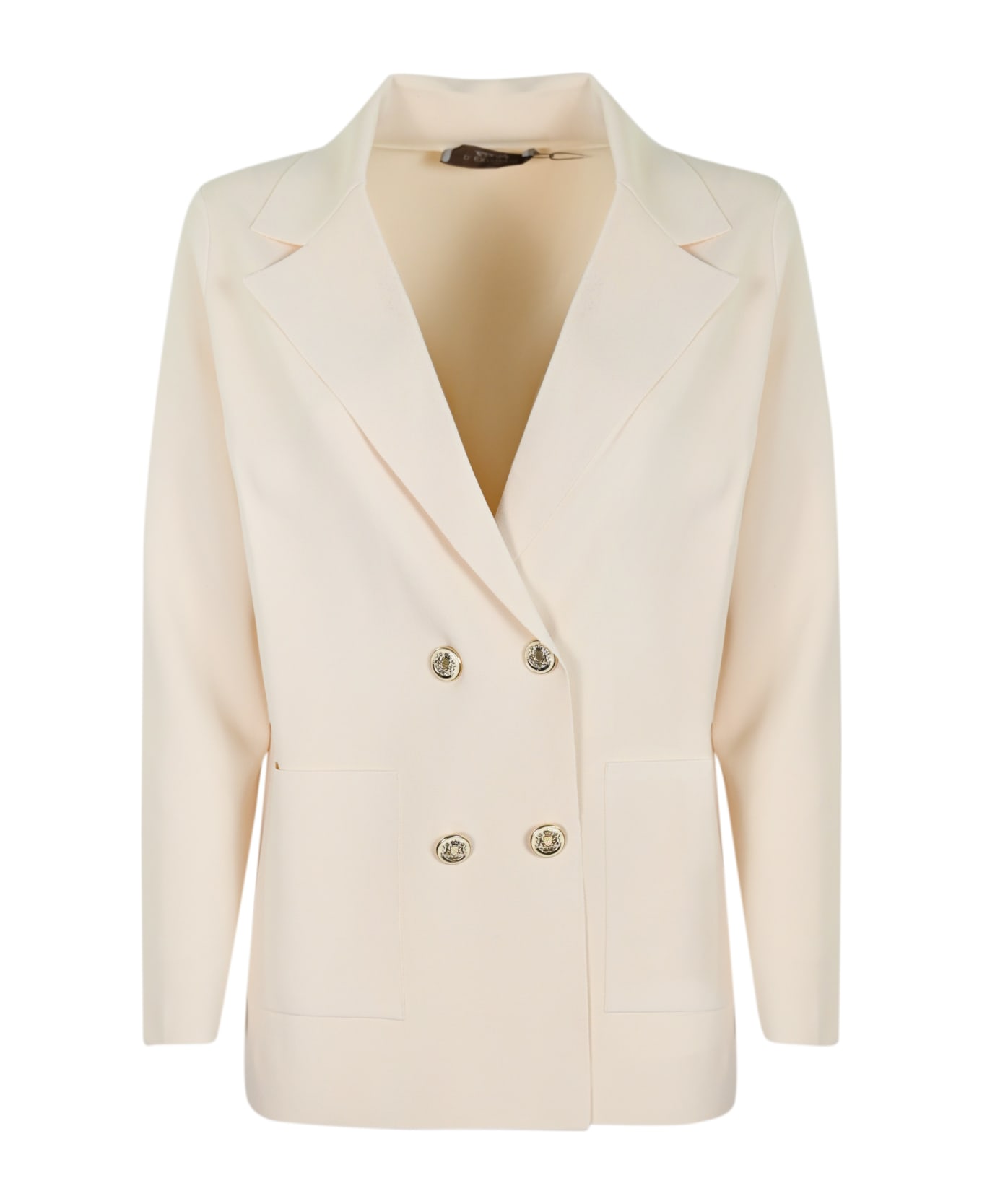 D.Exterior Double-breasted Viscose Jacket - Avorio