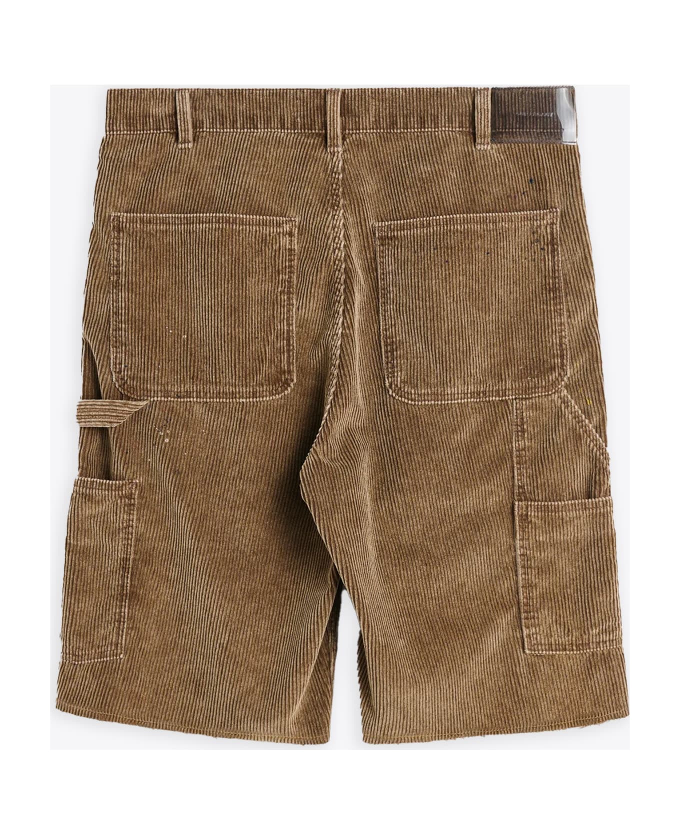 Our Legacy Joiner Short Light brown corduroy work shorts with spray paint - Joiner Short - Tortora