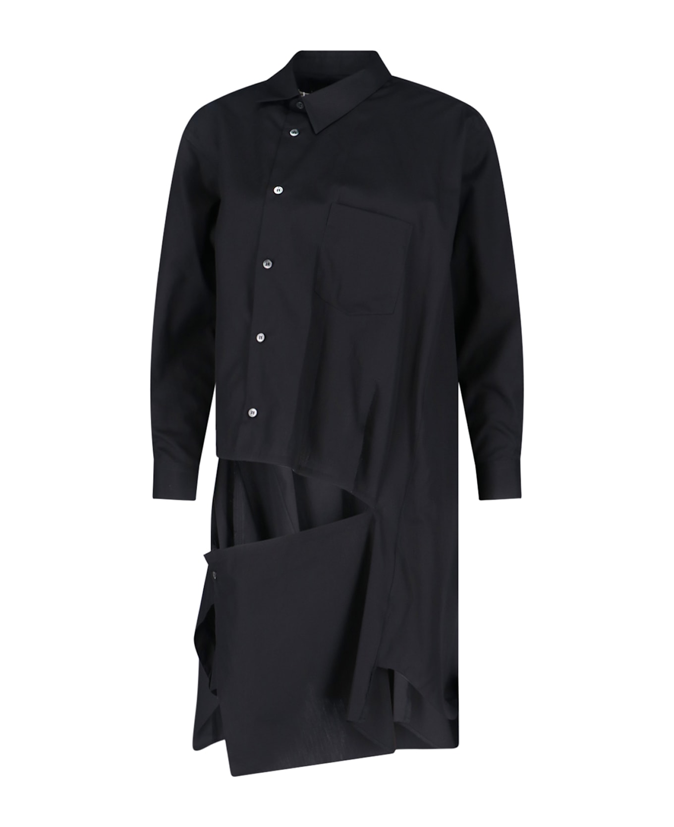 Comme des Garçons Asymmetric Long Shirt - Black  