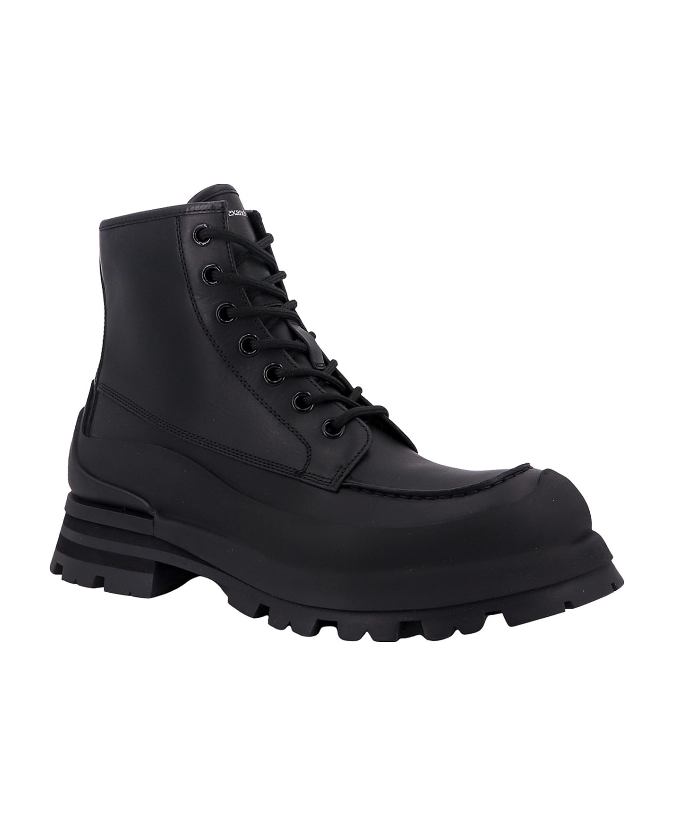 Alexander McQueen Wander Lace Up Boot - Black Black ブーツ