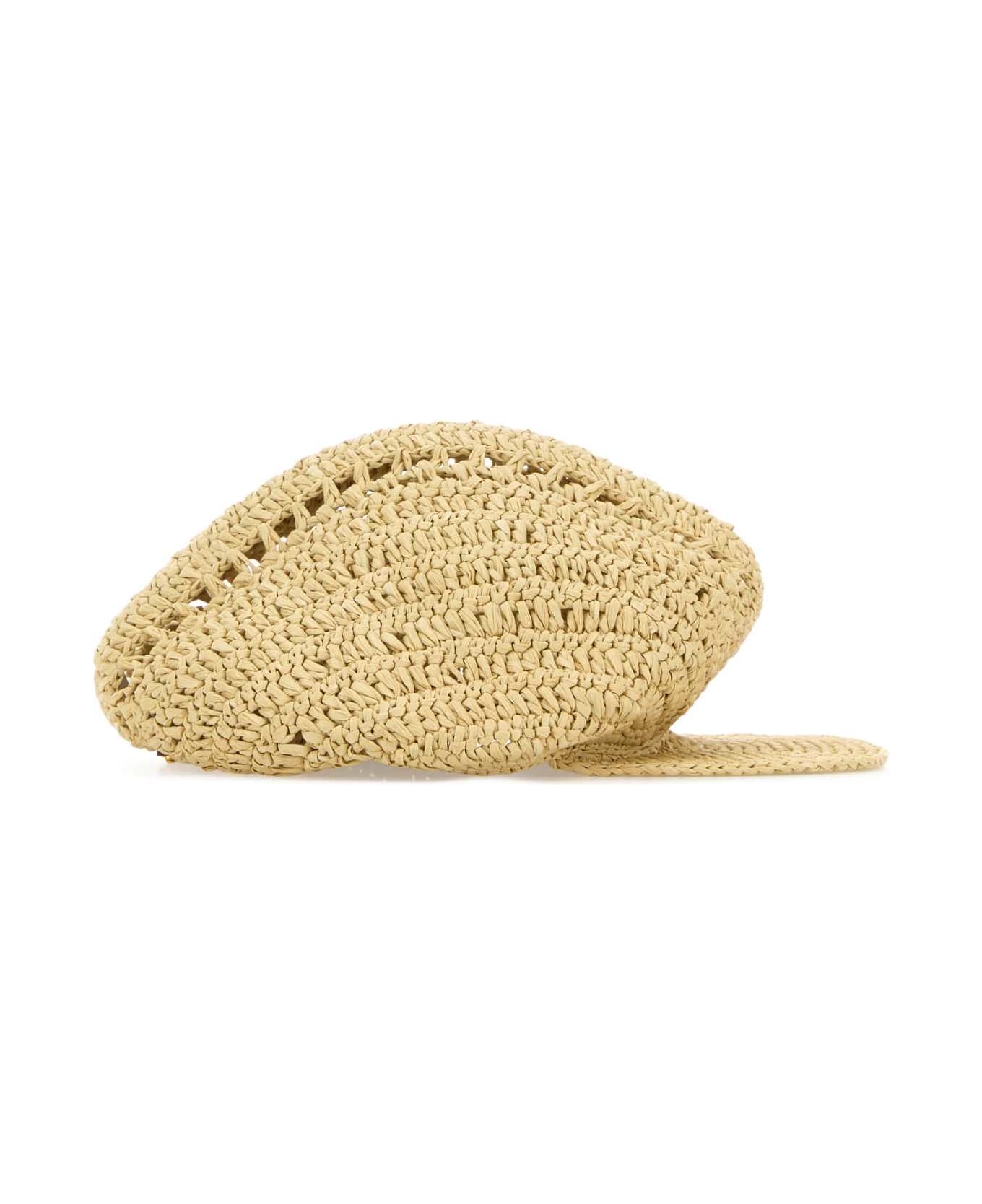 Prada Raffia Baker Boy Hat - NATURALE