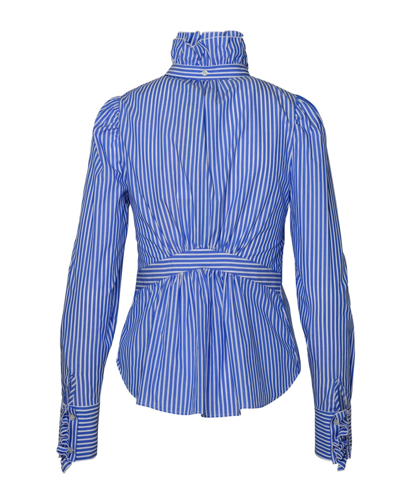 MSGM Striped Cotton Shirt - Light Blue