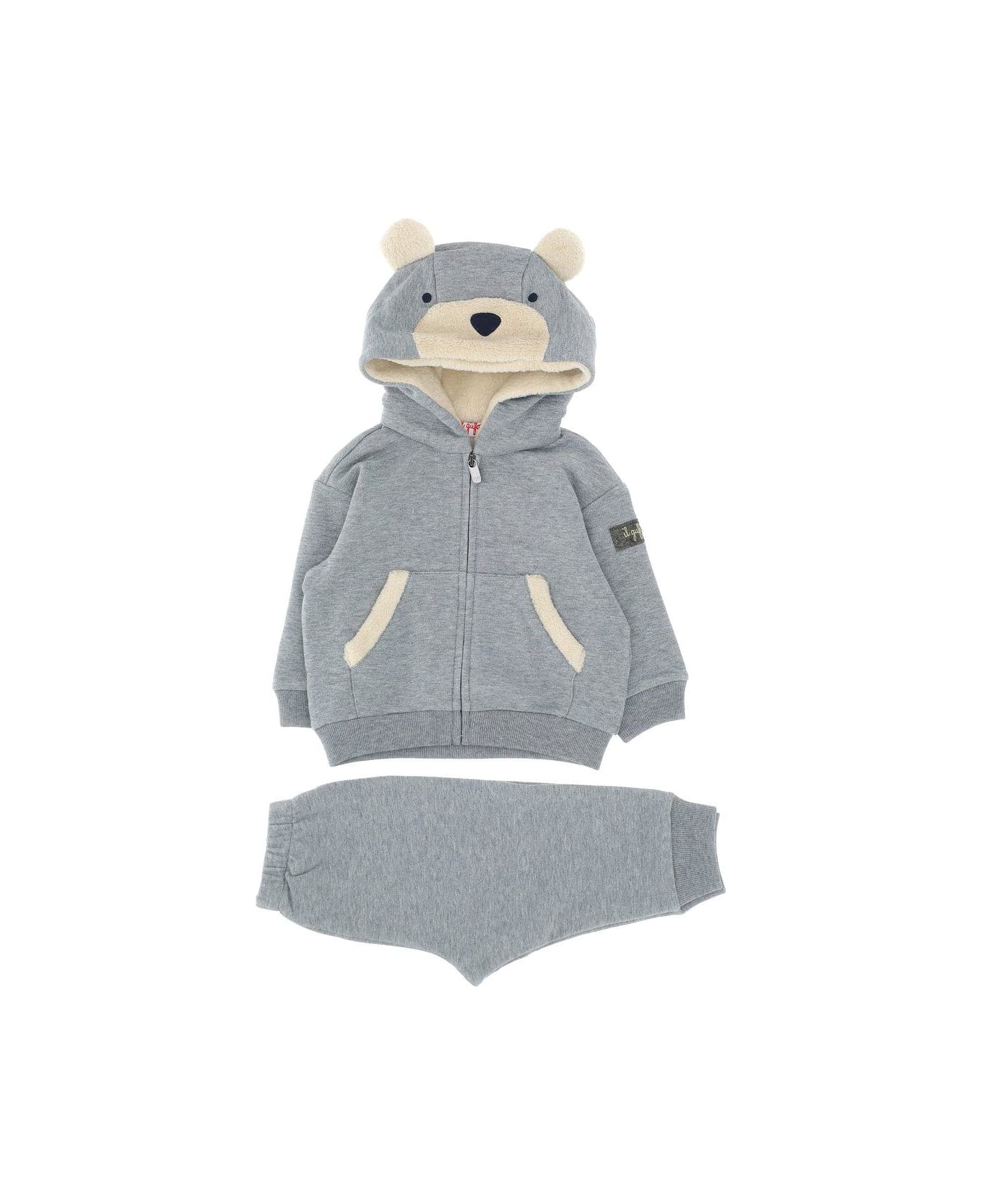 Il Gufo Teddy-bear Hood Suit - Acciaio