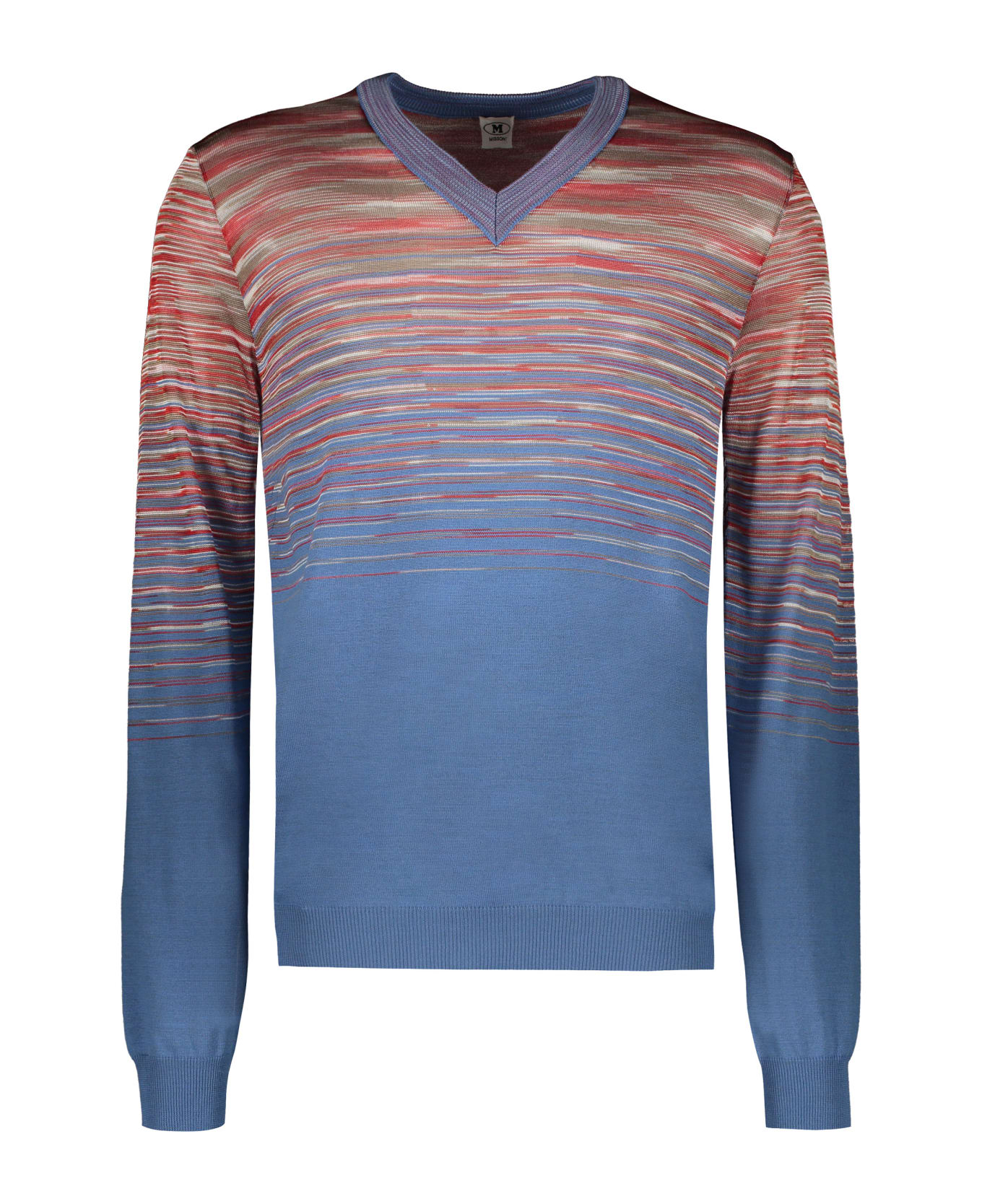 M Missoni Wool V-neck Sweater - Multicolor