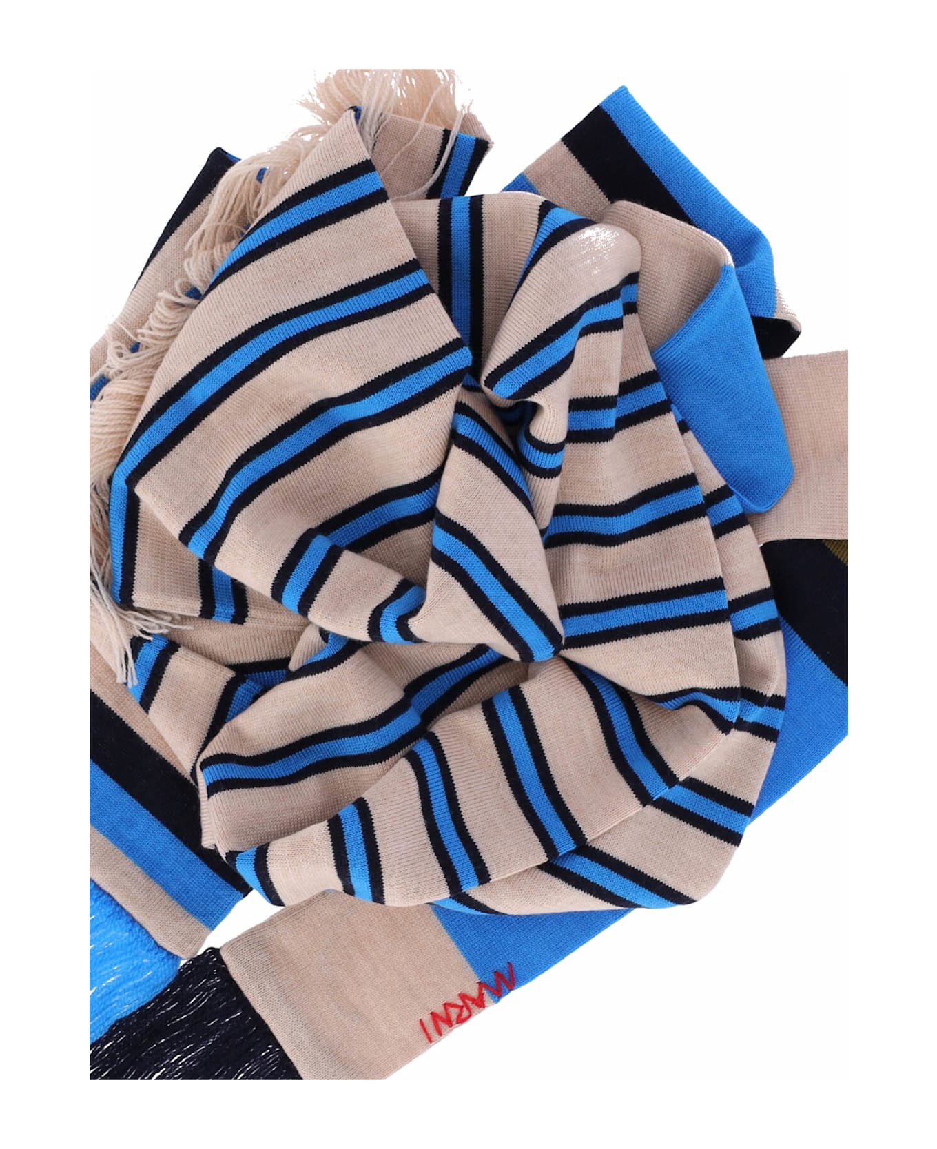 Marni Striped Virgin Wool Scarf - Multicolor