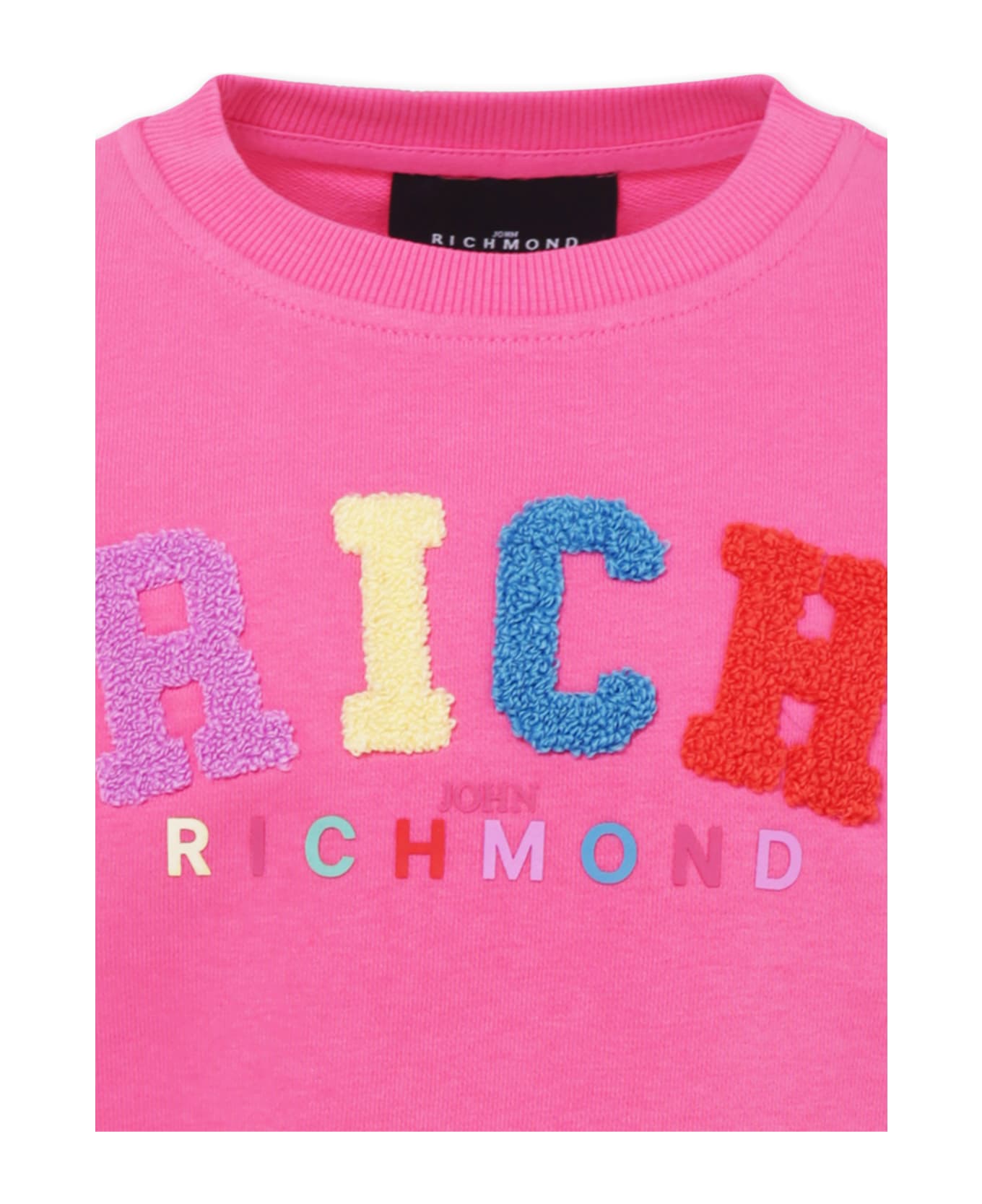 Richmond Pink Sweatshirt For Girl With Logo - Pink