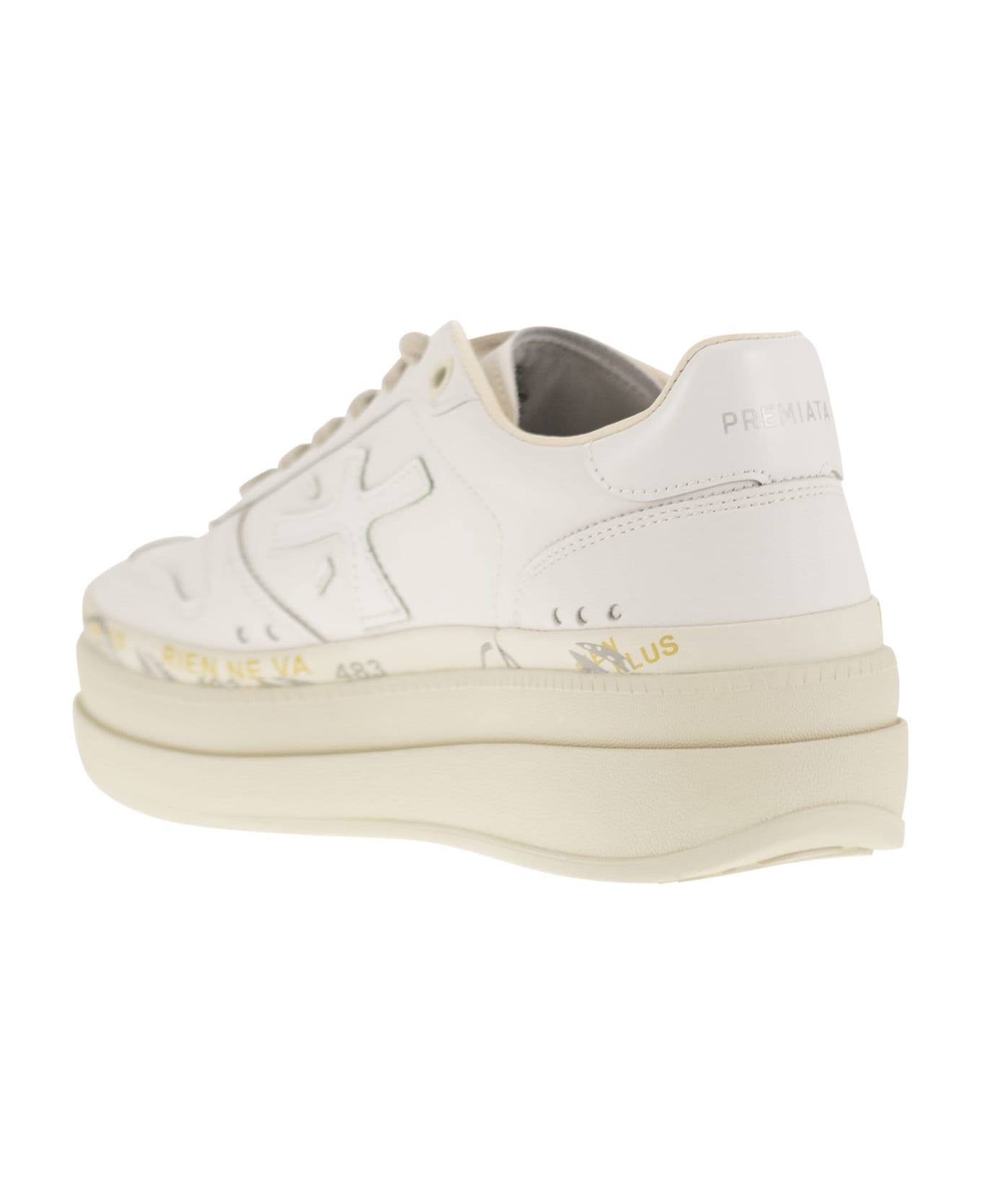 Premiata Micol Leather Sneakers - White