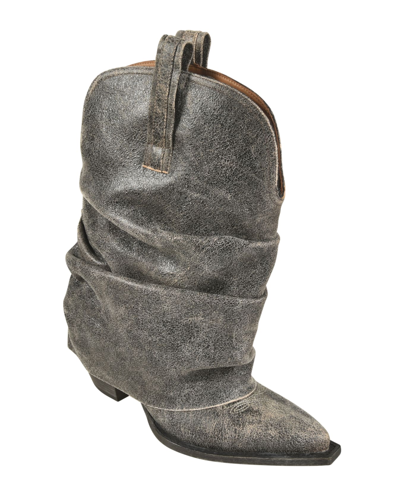 R13 Chunky Cowboy Boots - Black