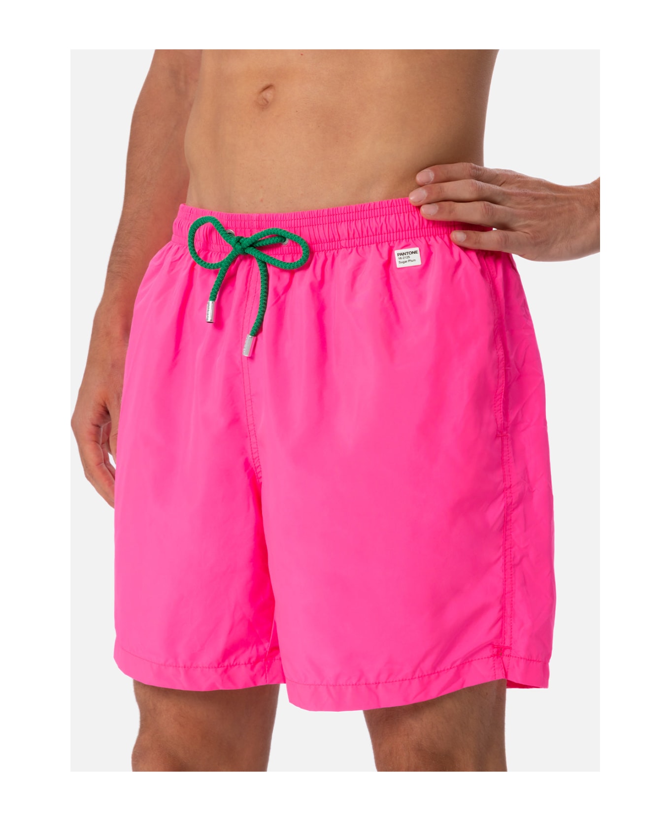 MC2 Saint Barth Man Lightweight Fabric Fluo Pink Swim Shorts Lighting Pantone | Pantone® Special Edition - PINK