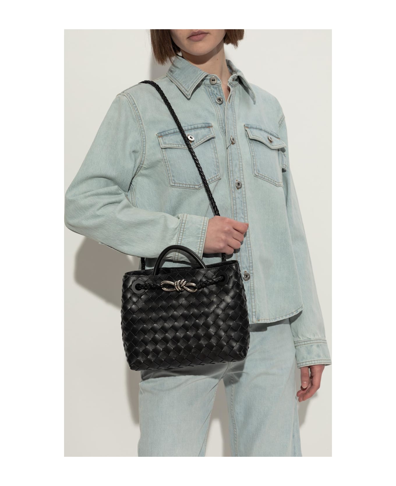 Bottega Veneta Handbag Andiamo Small - BLACK